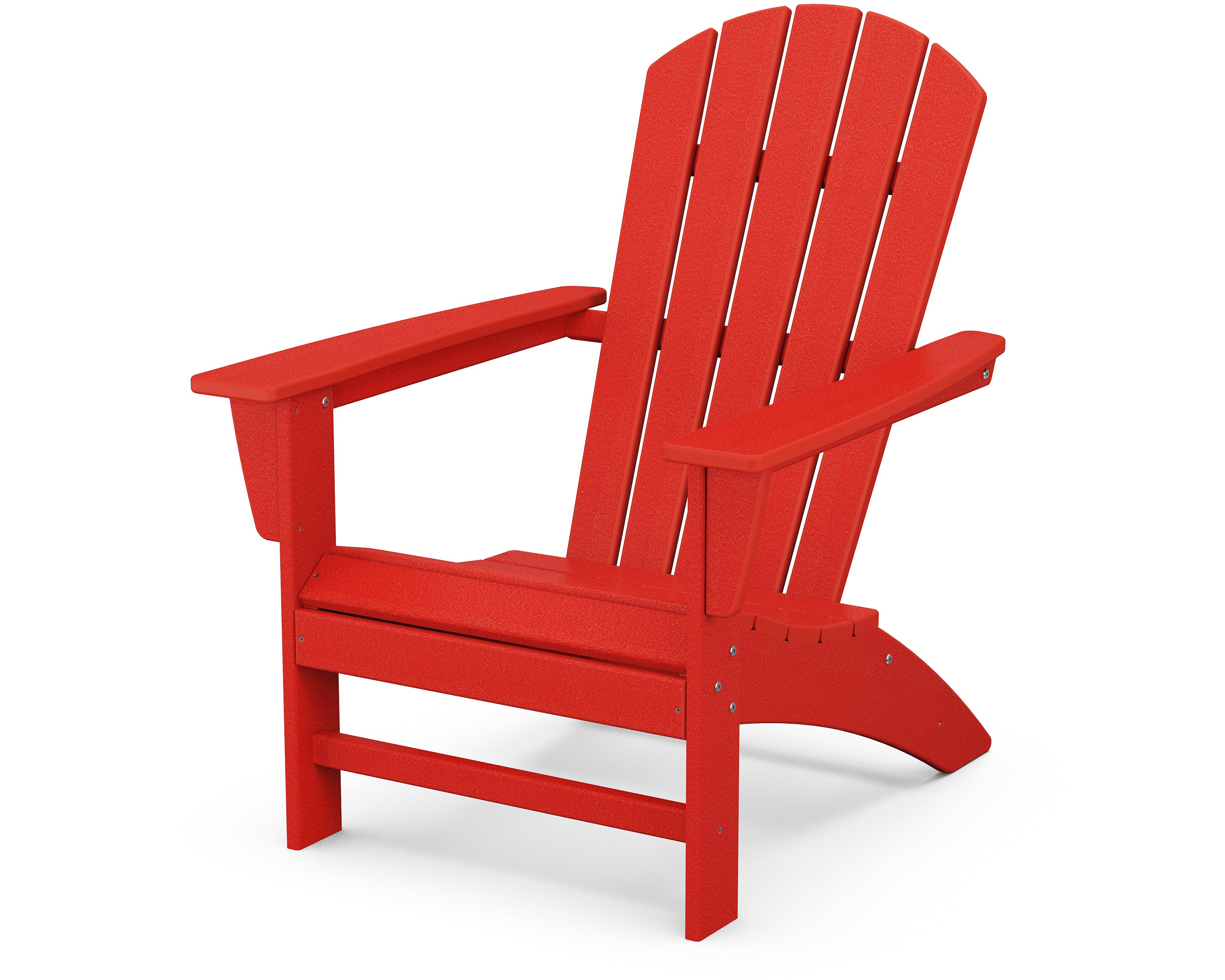 POLYWOOD Nautical Adirondack Chair in Sunset Red