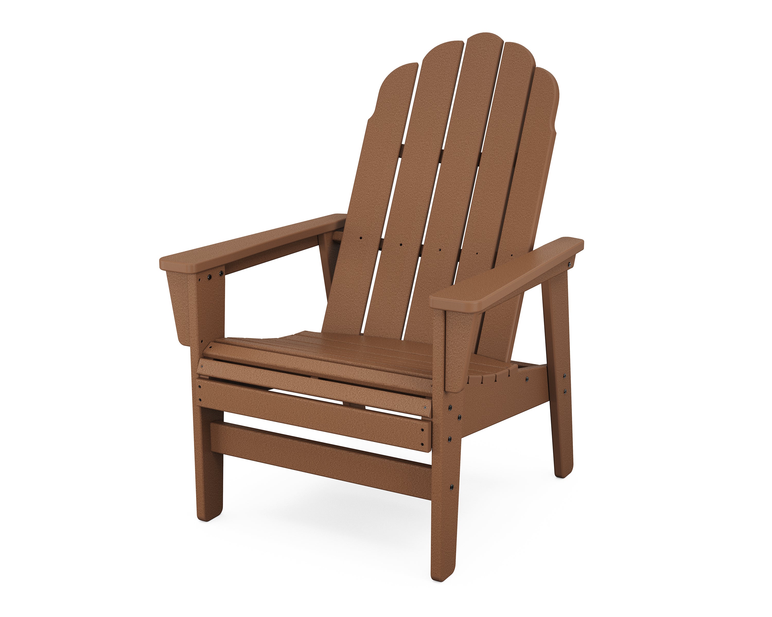 POLYWOOD Vineyard Grand Upright Adirondack Chair in Teak