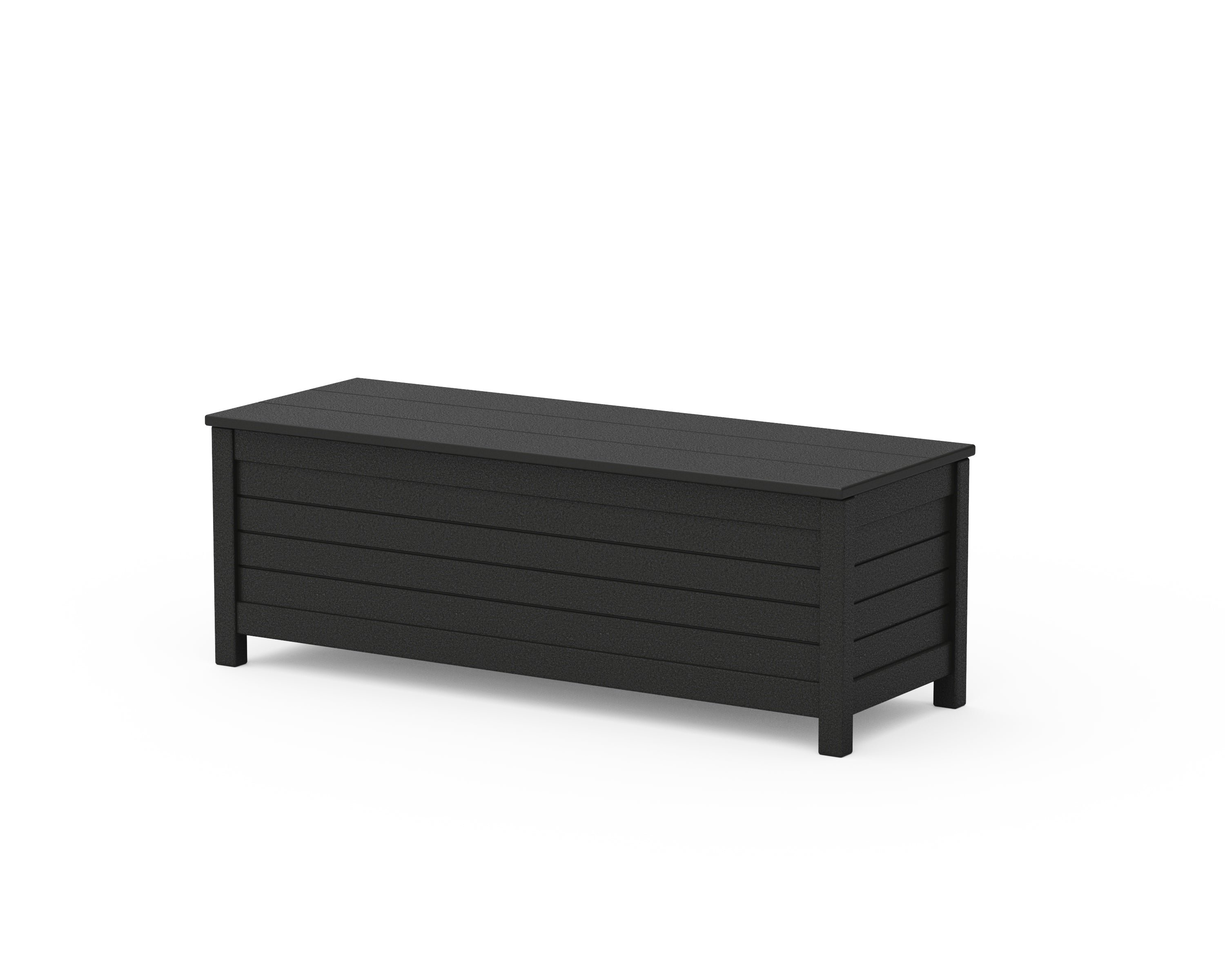 POLYWOOD Nautical 48” Storage Bench in Black