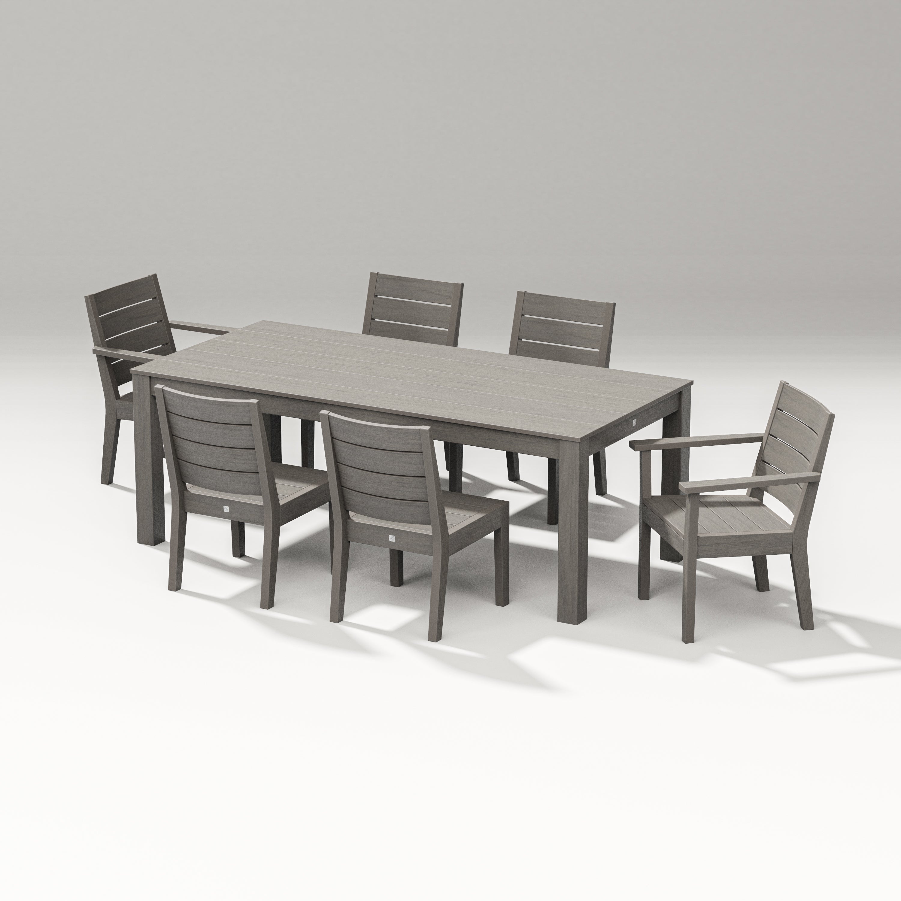 PW Designer Series Latitude 7-Piece Dining Set - Parsons 84" in Driftwood