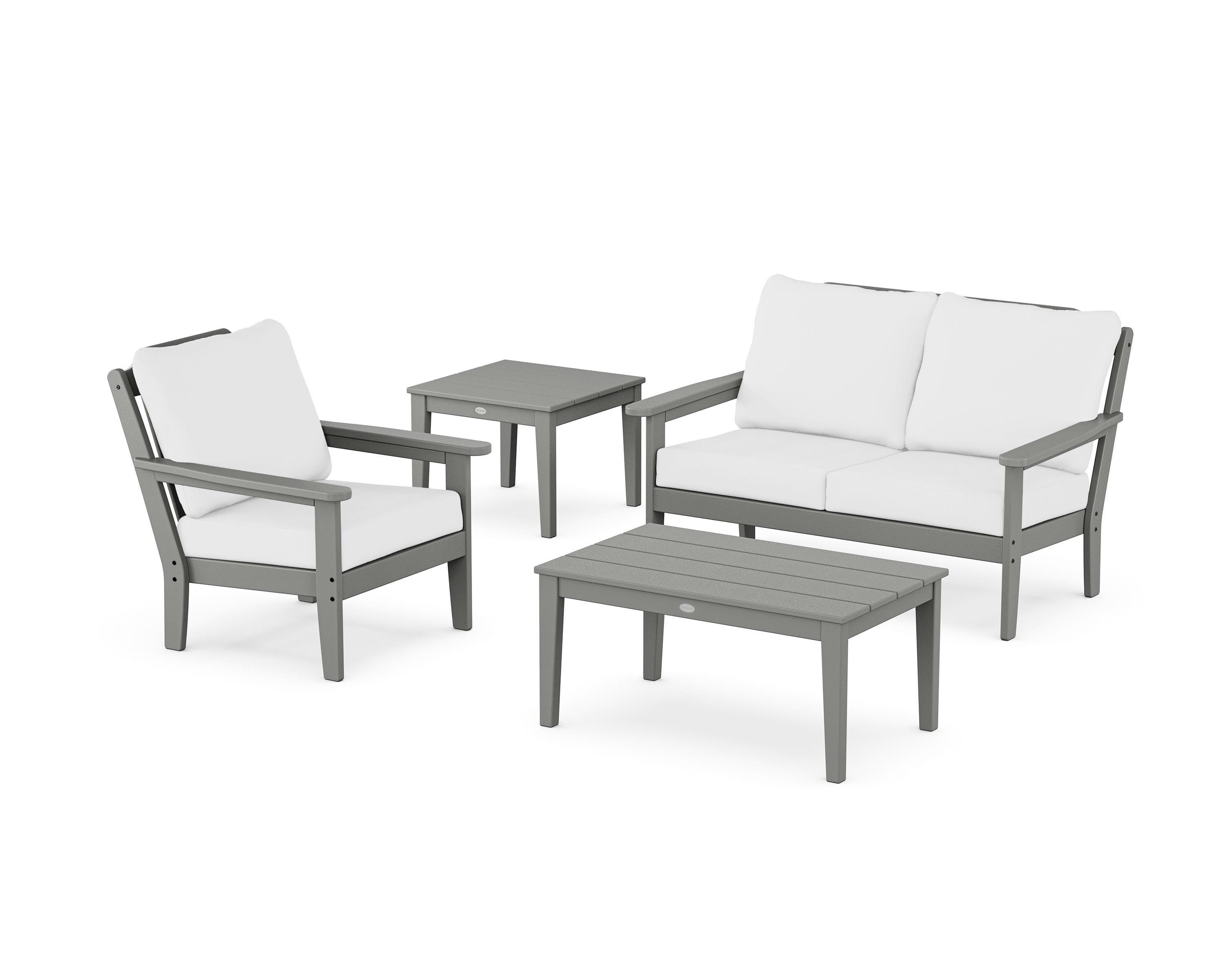 Country Living Wovendale 4-Piece Deep Seating Set in Slate Grey / Natural