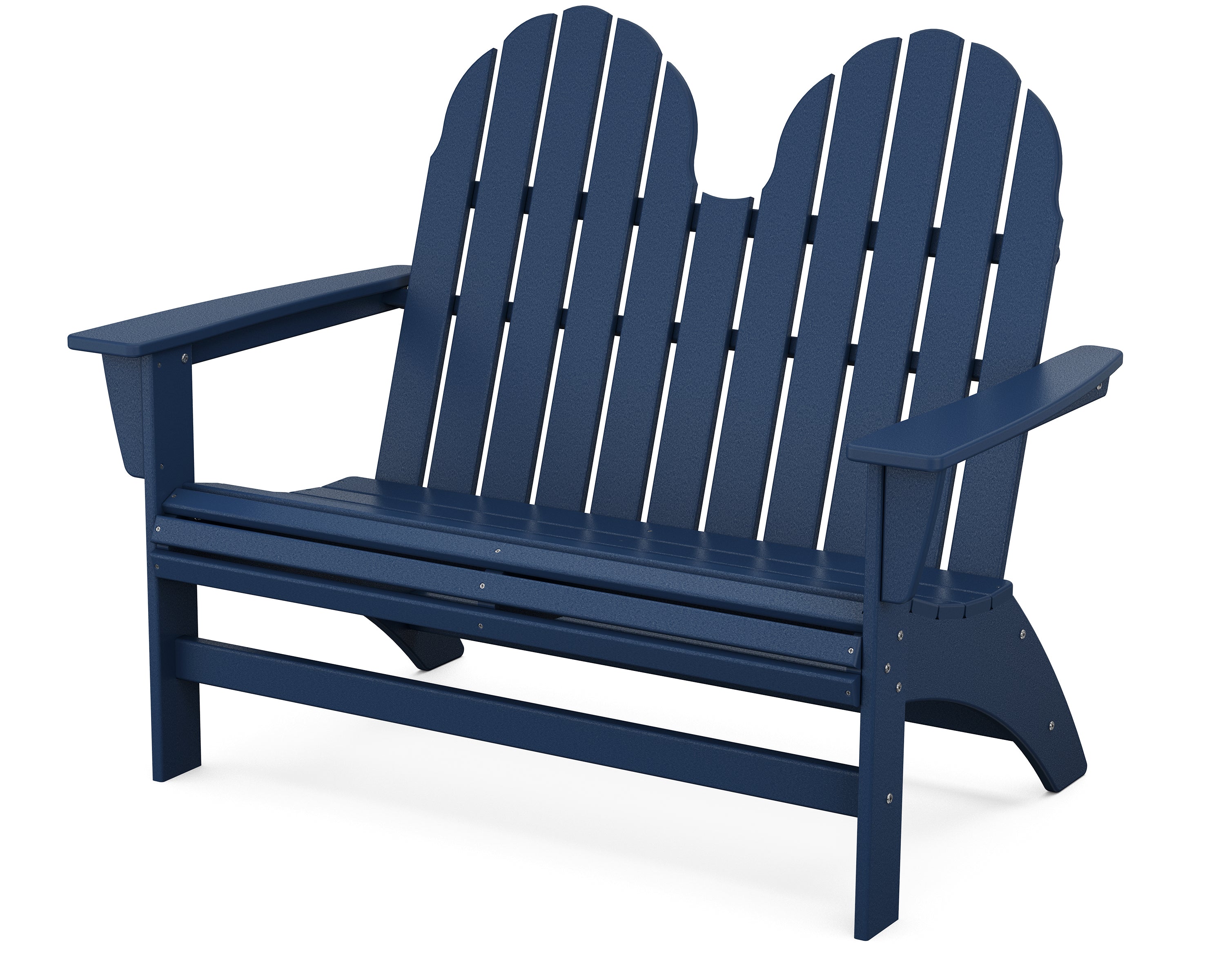 POLYWOOD Vineyard 48" Adirondack Bench in Navy