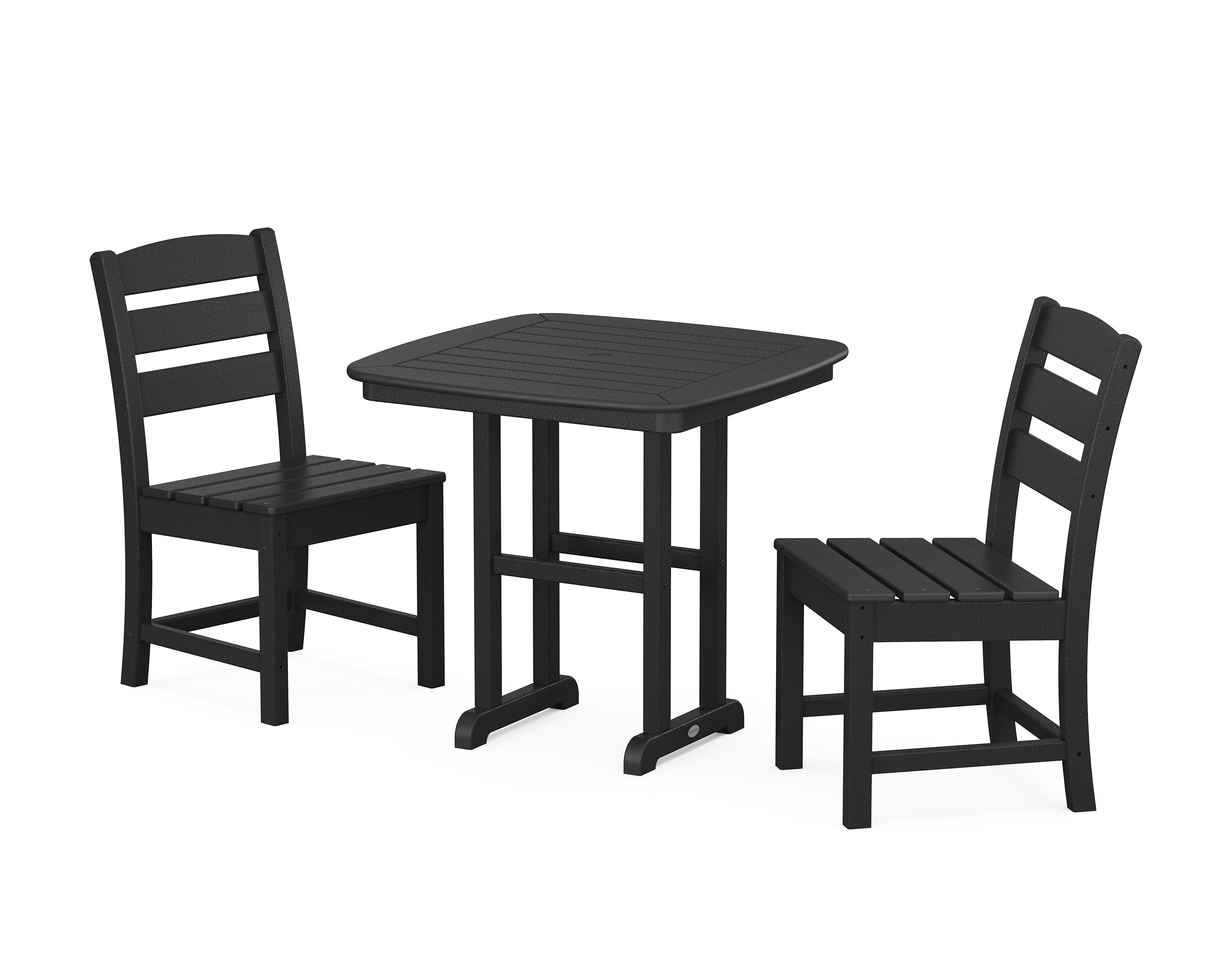 POLYWOOD® Lakeside Side Chair 3-Piece Dining Set in Black