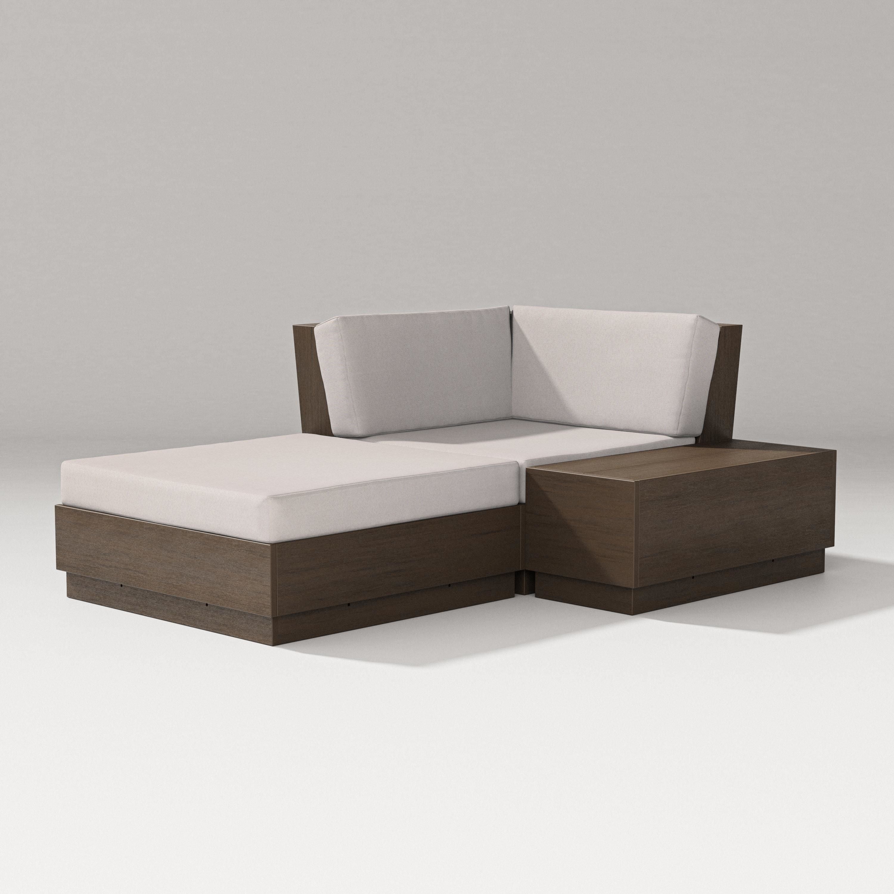 PW Designer Series Elevate Corner Chaise in Kona / Dune Burlap