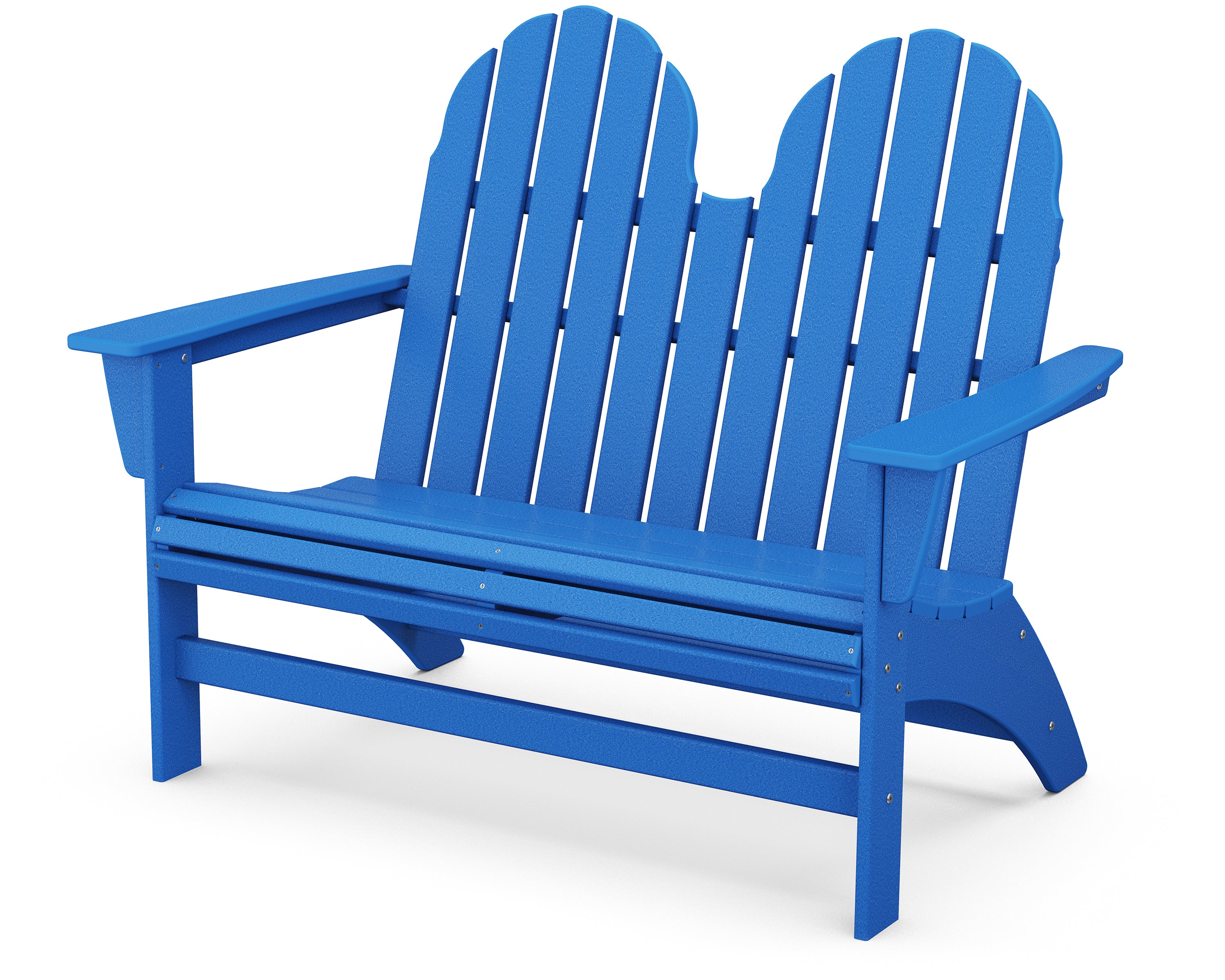 POLYWOOD Vineyard 48" Adirondack Bench in Pacific Blue