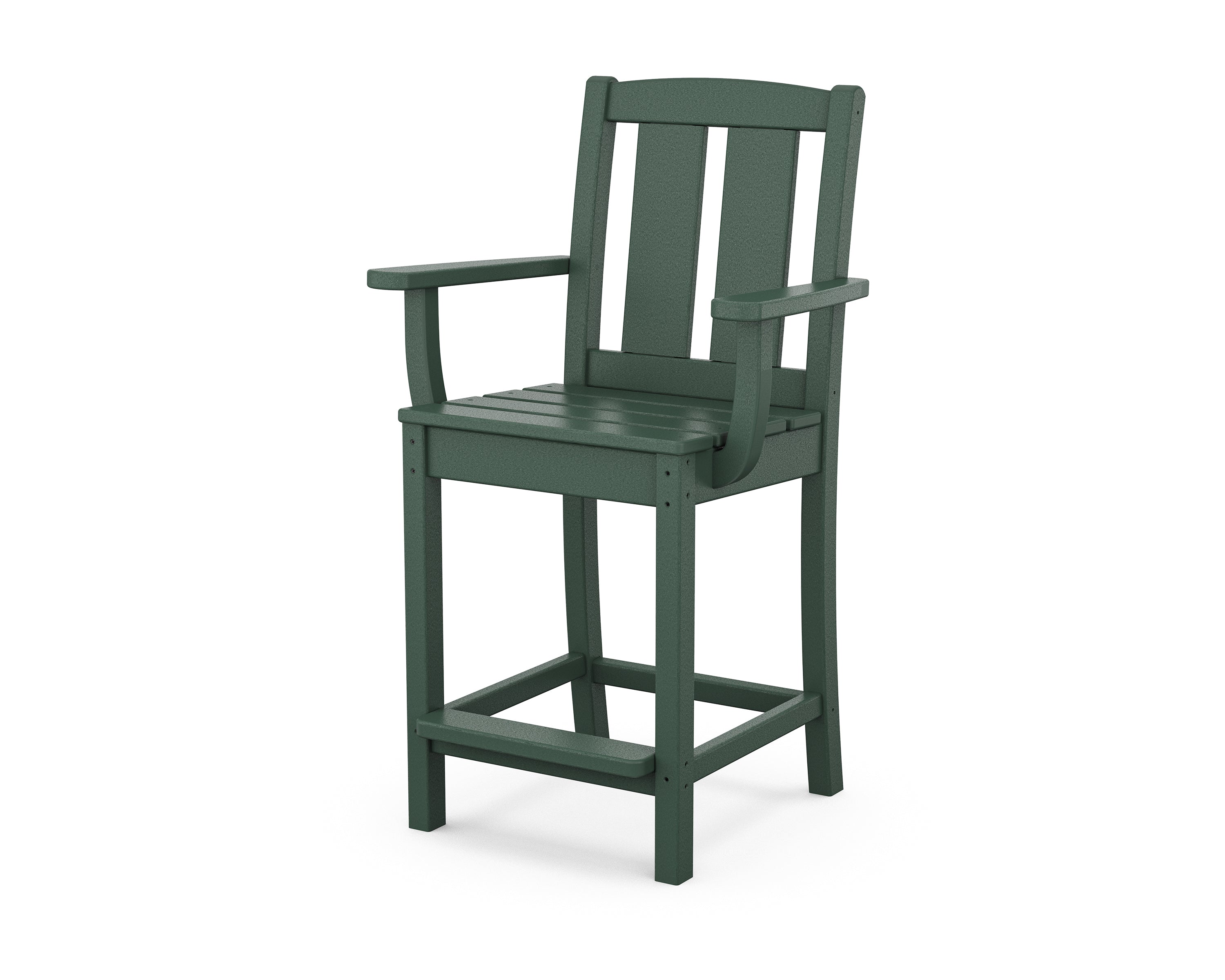 POLYWOOD Mission Counter Arm Chair in Green