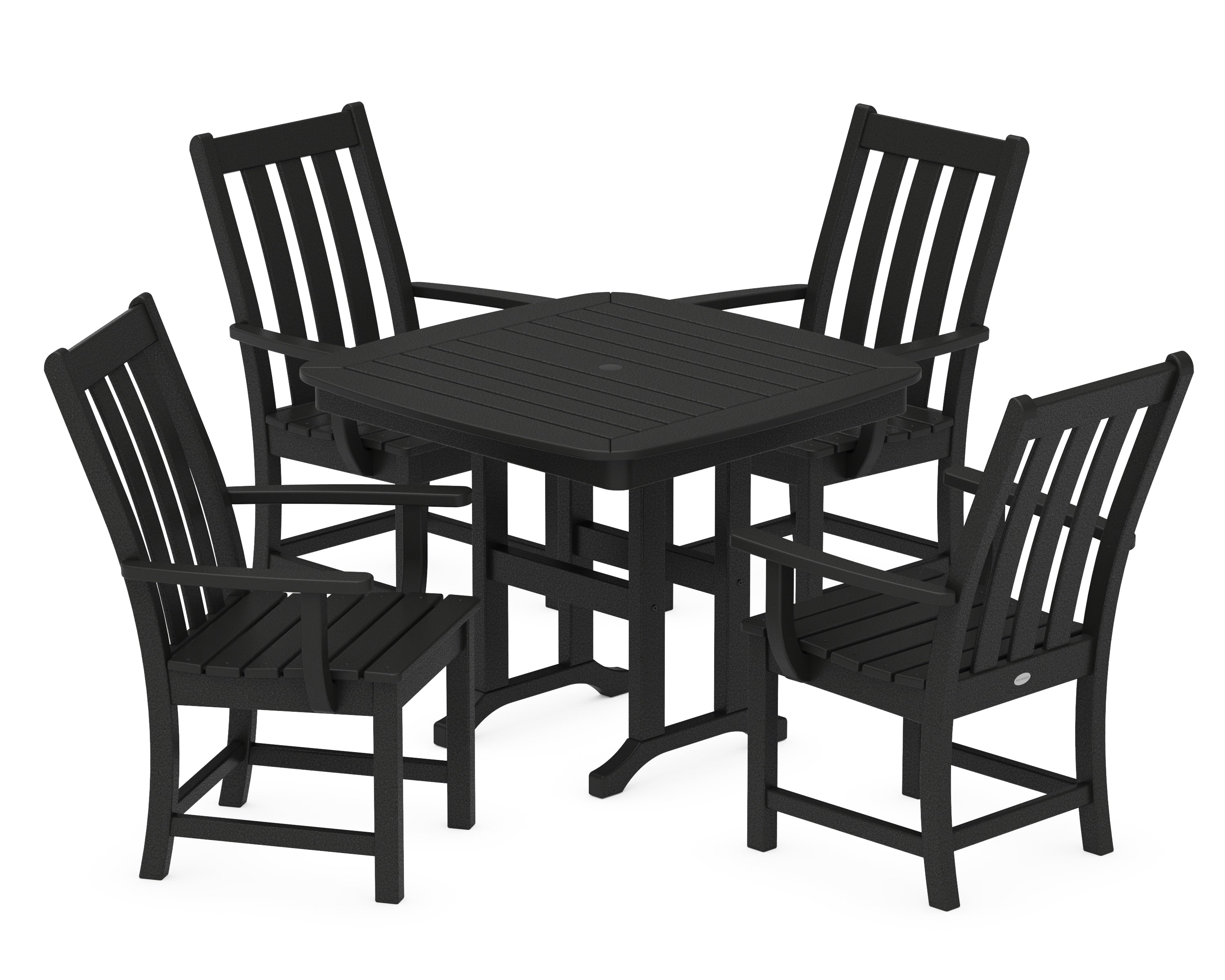 POLYWOOD Vineyard 5-Piece Dining Set in Black