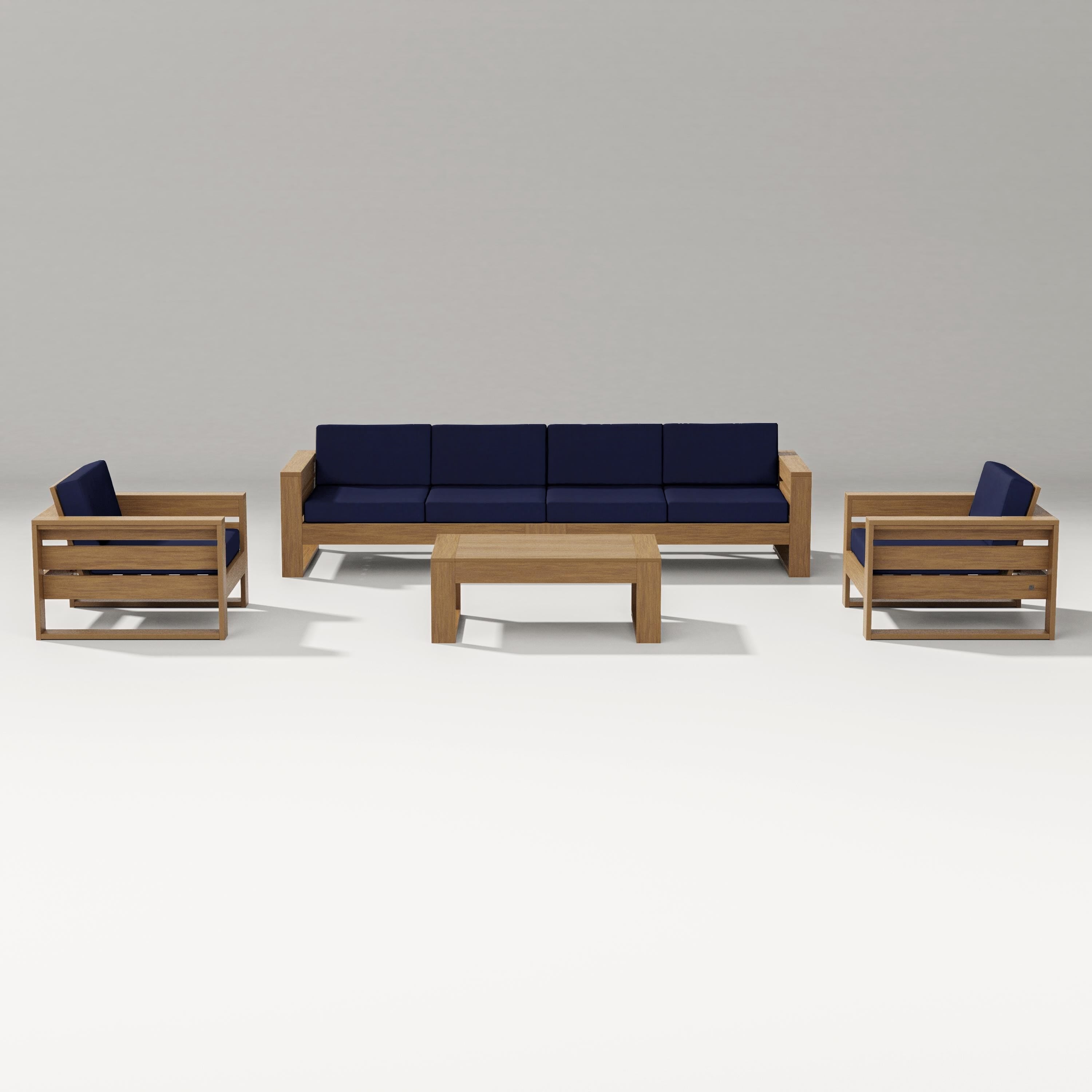 PW Designer Series Latitude 5-Piece Lounge Sofa Set in Natural / Navy