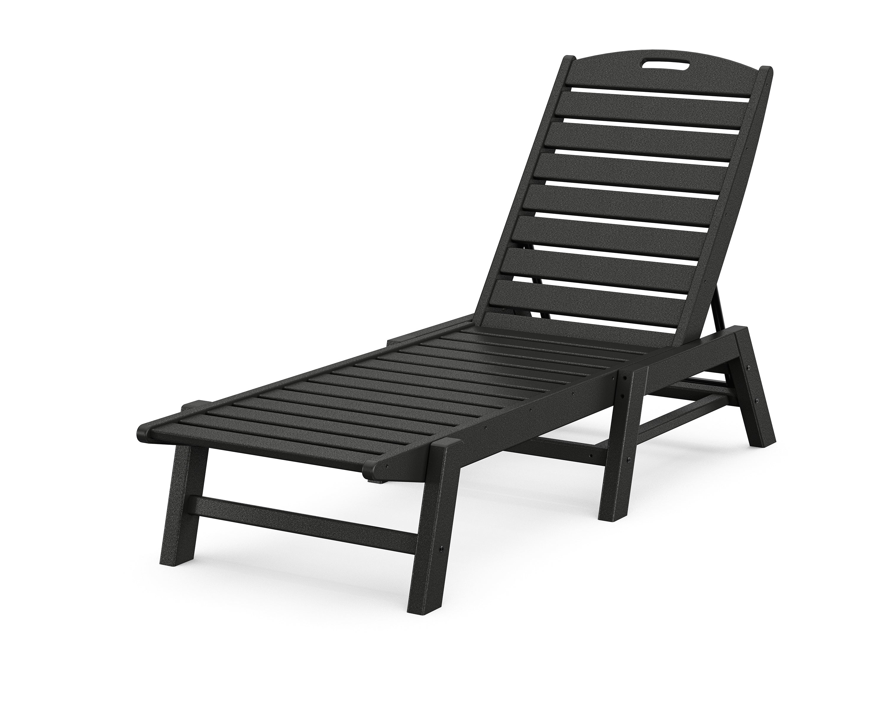 POLYWOOD Nautical Chaise in Black