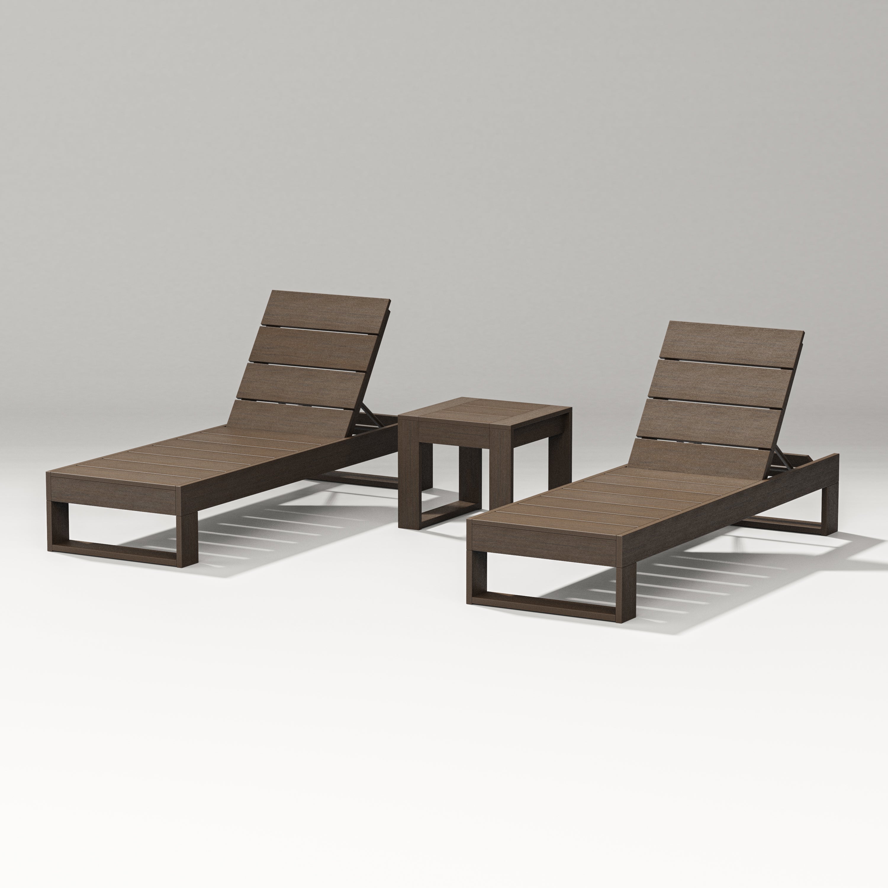PW Designer Series Latitude 3-Piece Lounge Chaise Set in Kona