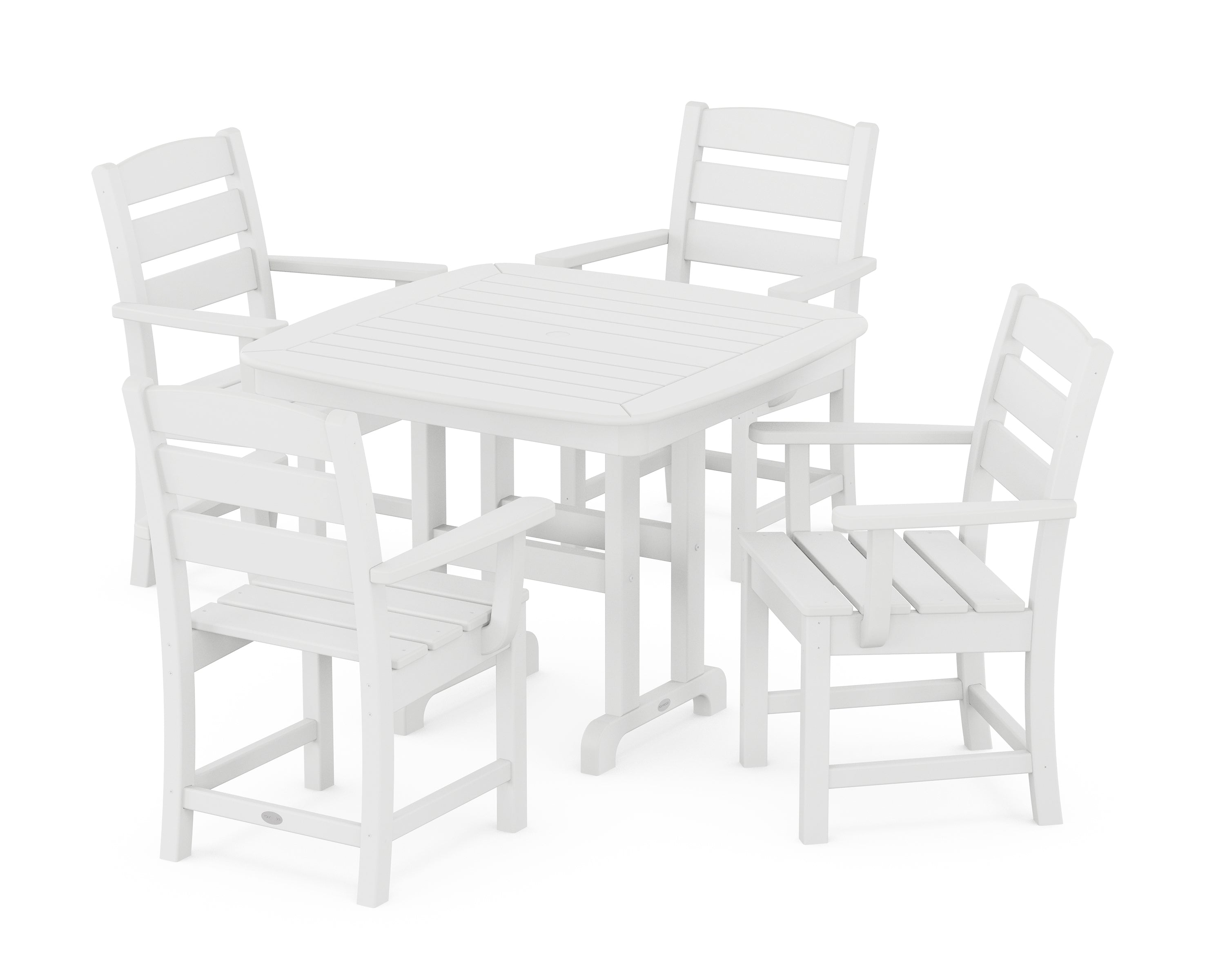 POLYWOOD® Lakeside 5-Piece Dining Set in White