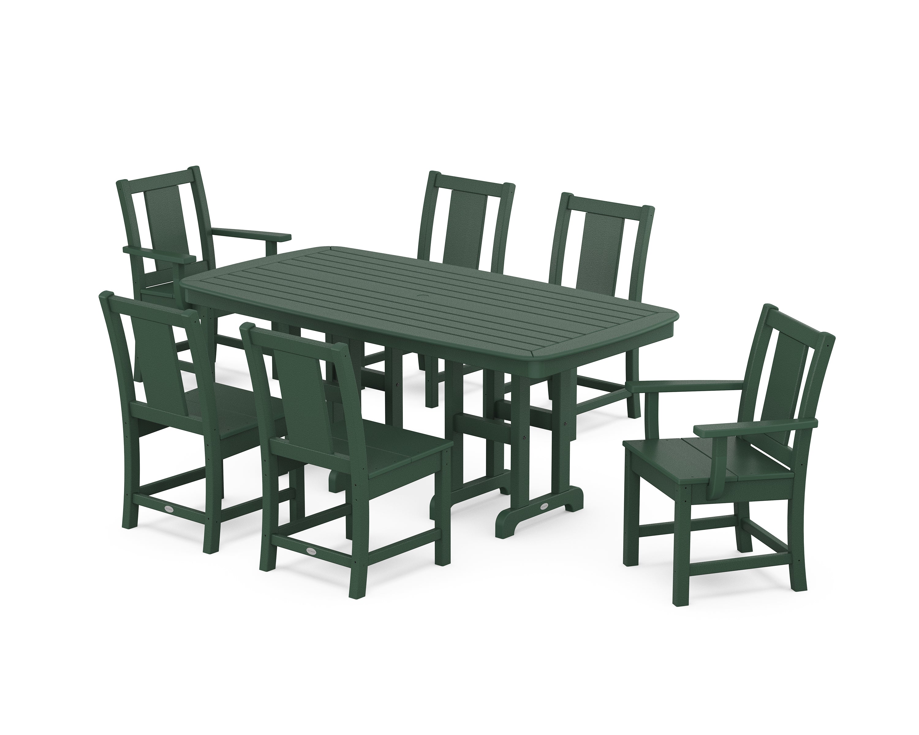 POLYWOOD Prairie 7-Piece Dining Set in Green