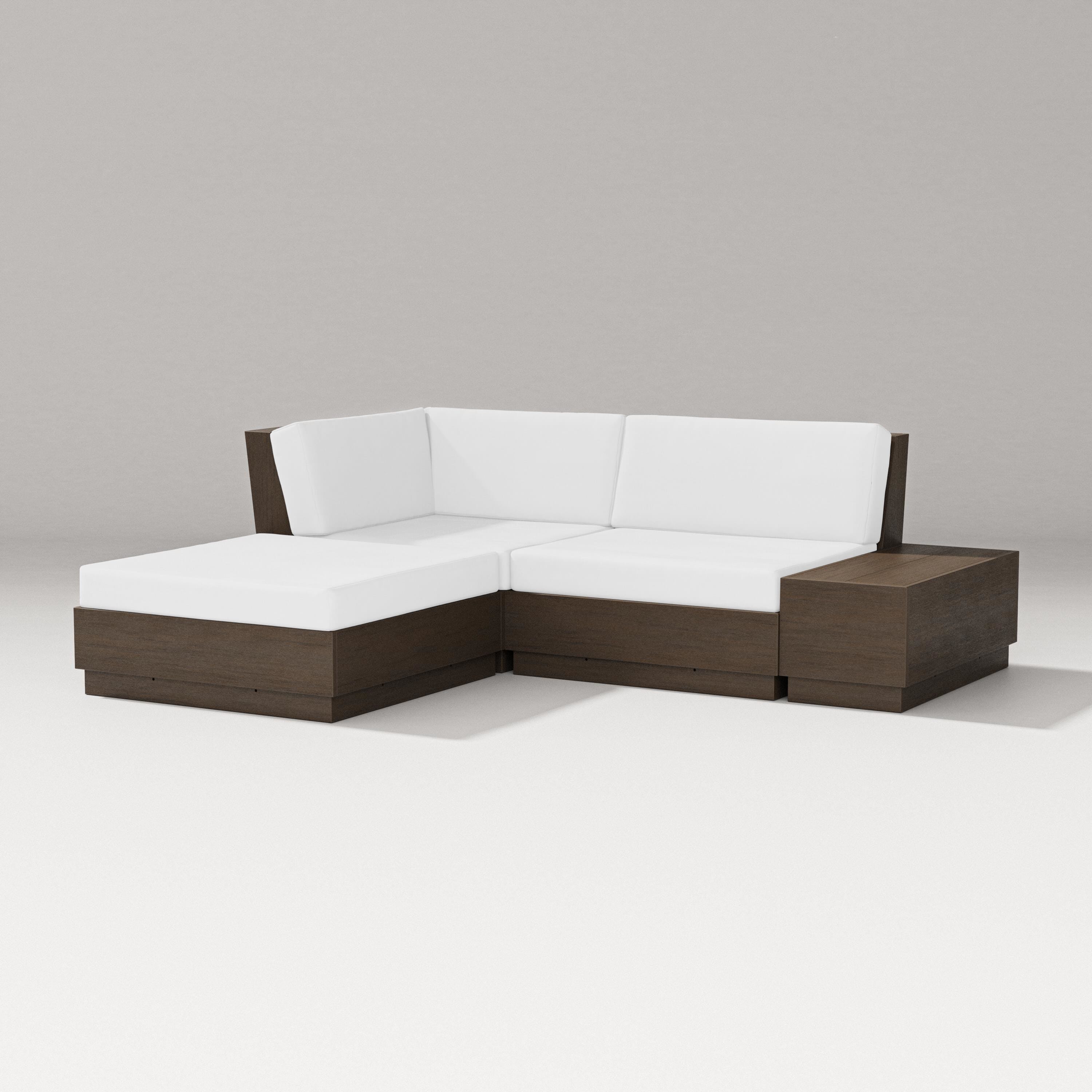 PW Designer Series Elevate Loveseat Sectional with Chaise in Kona / Natural