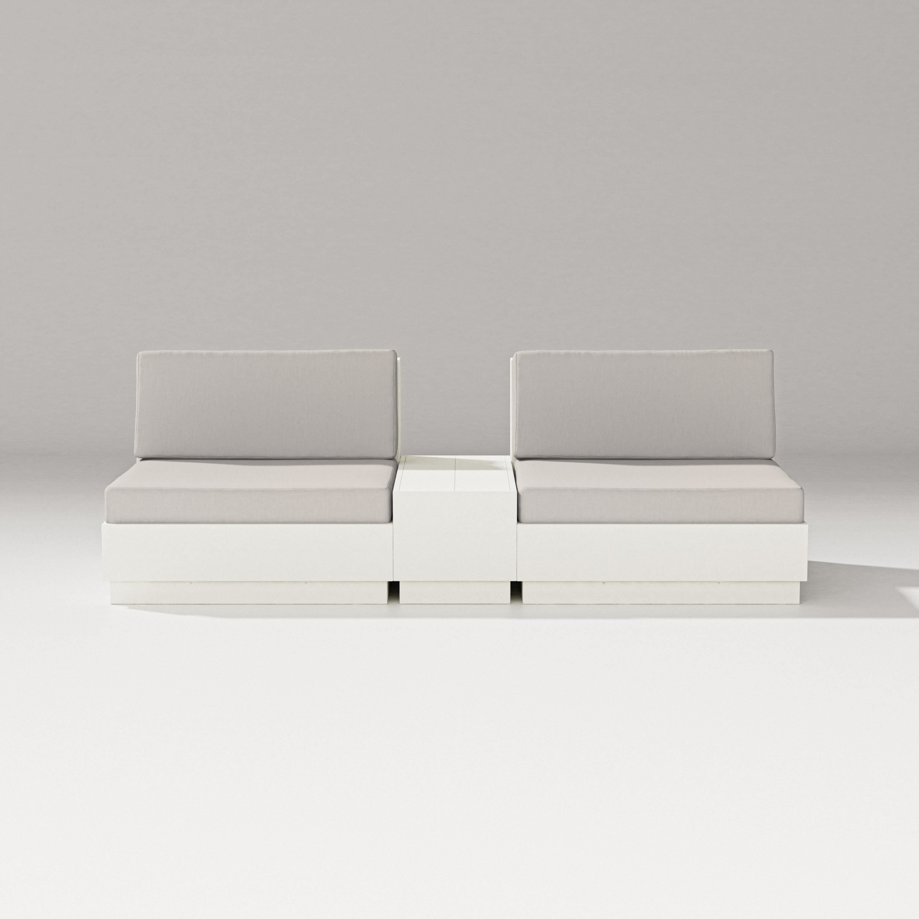 PW Designer Series Elevate Lounge Chair Set in Vintage White / Cast Ash