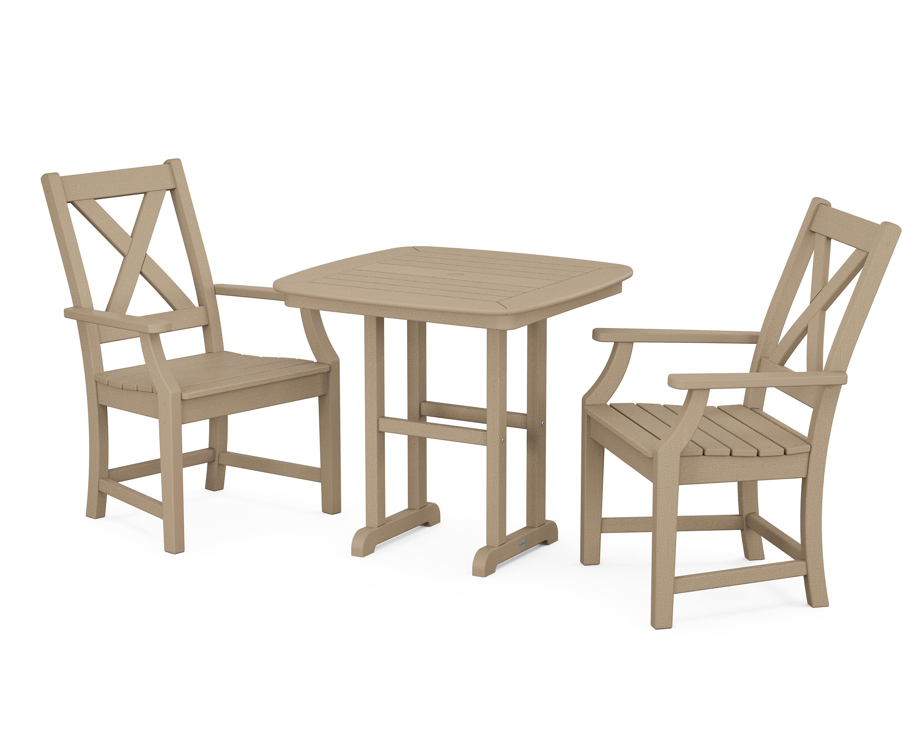 POLYWOOD® Braxton 3-Piece Dining Set in Vintage Sahara
