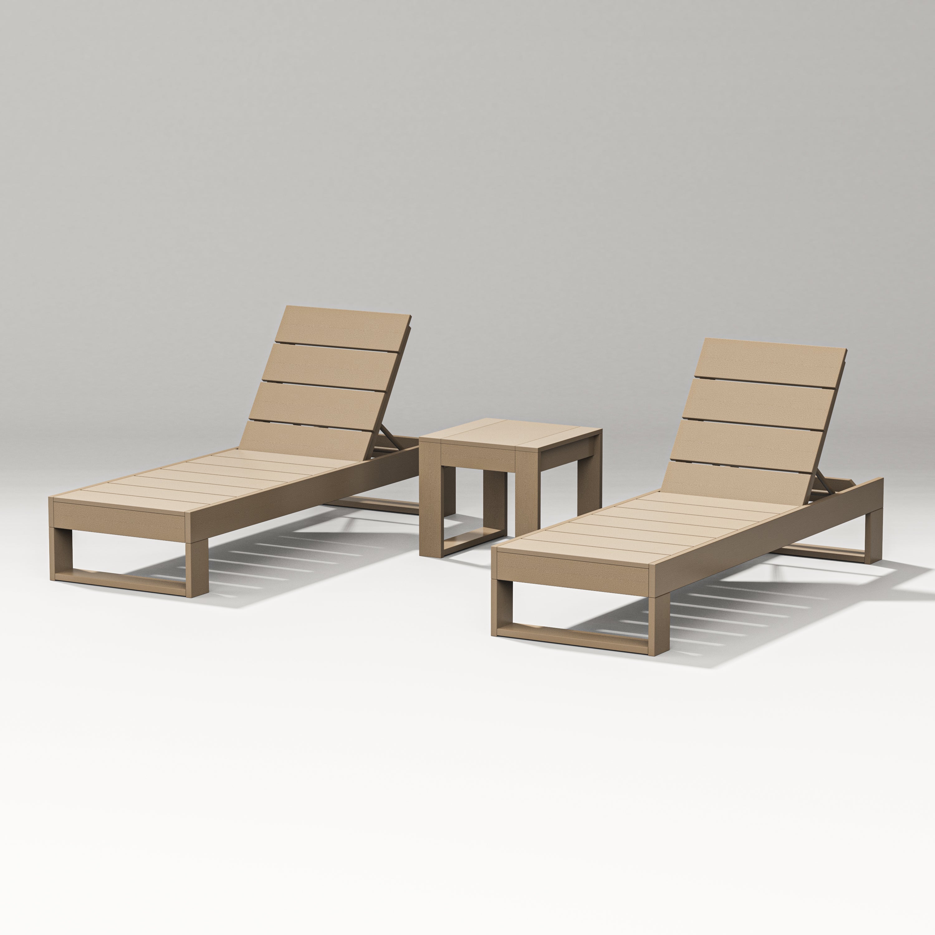 PW Designer Series Latitude 3-Piece Lounge Chaise Set in Vintage Sahara