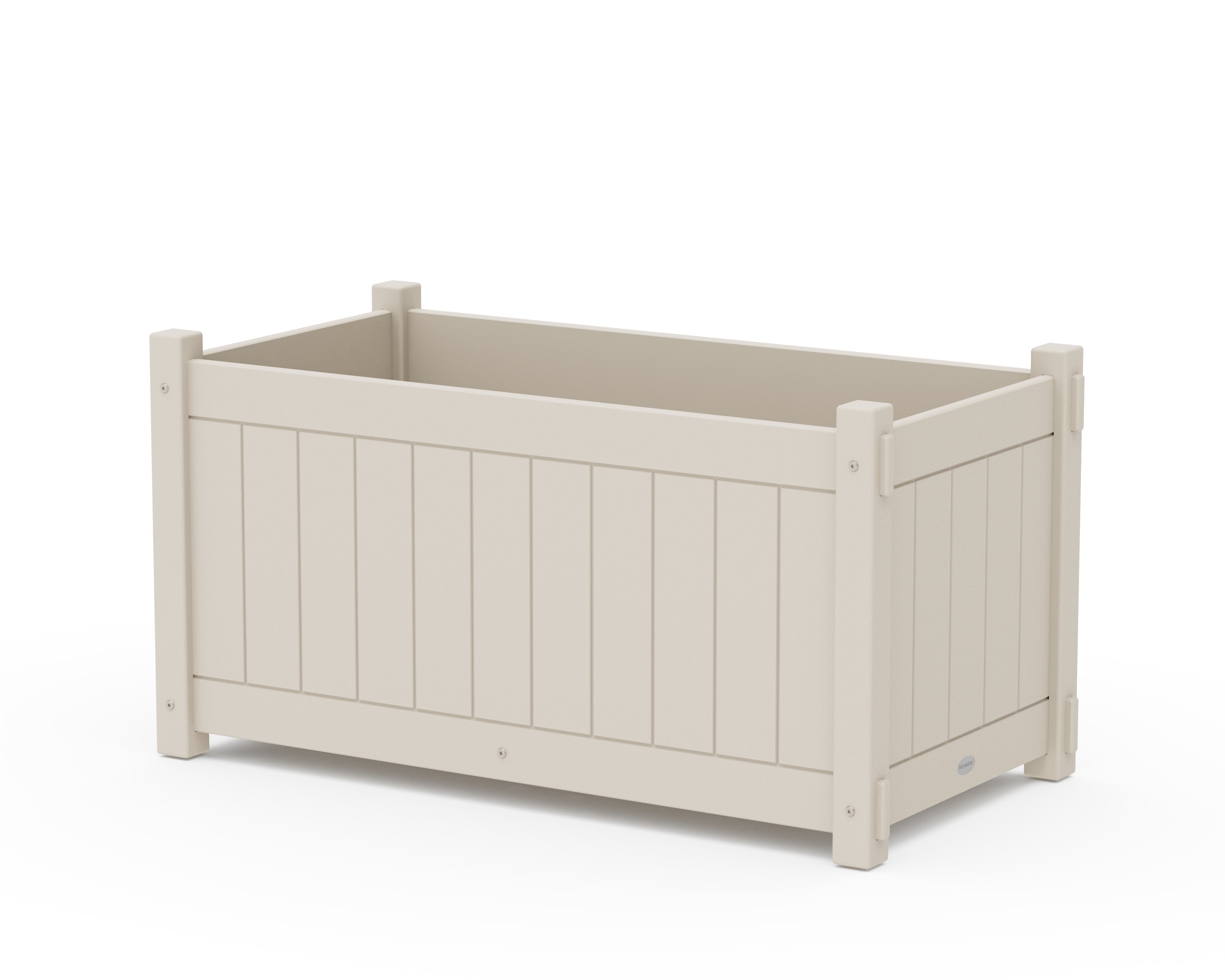 POLYWOOD Vineyard Large Rectangle Double Planter Box in Sand