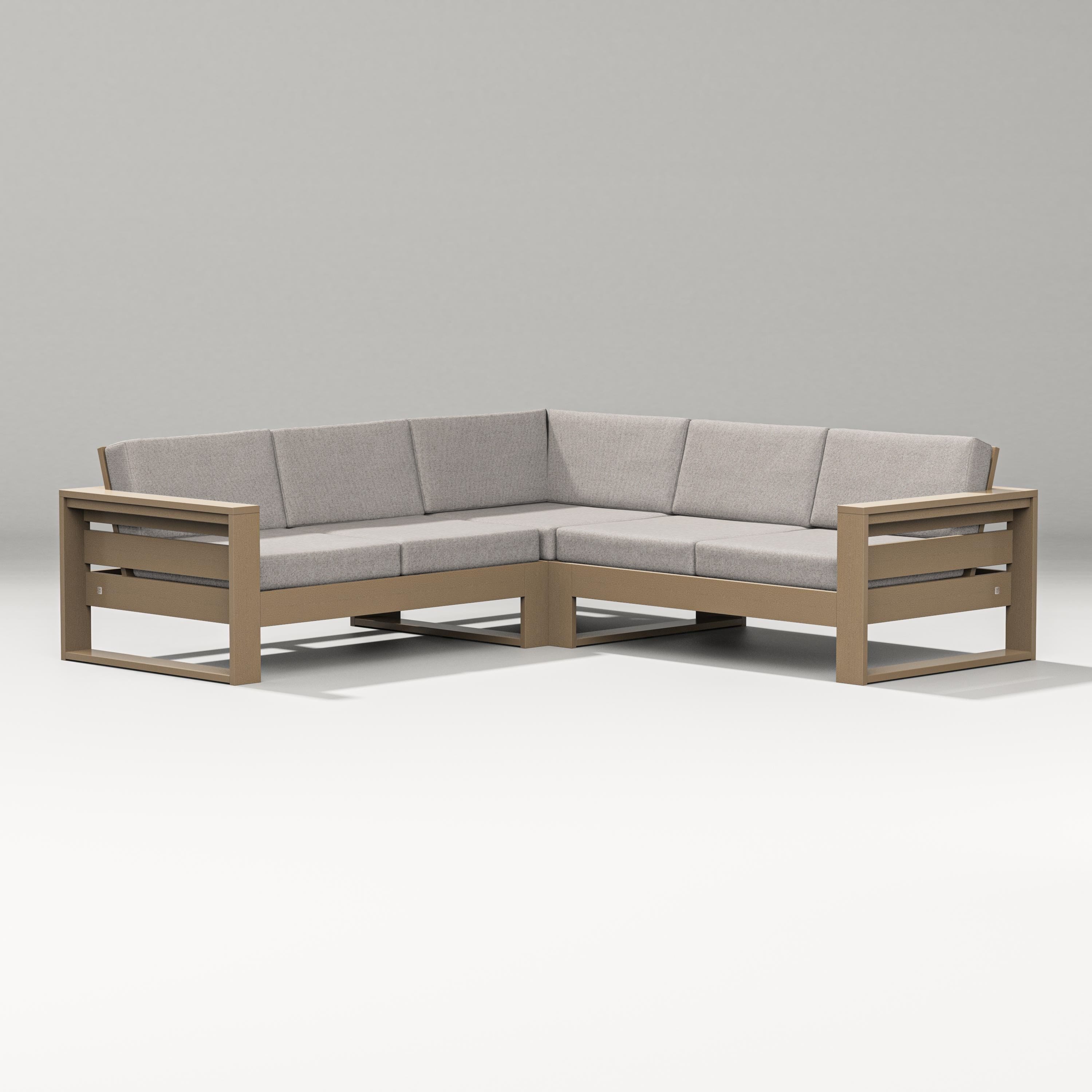 PW Designer Series Latitude Corner Sectional in Vintage Sahara / Weathered Tweed