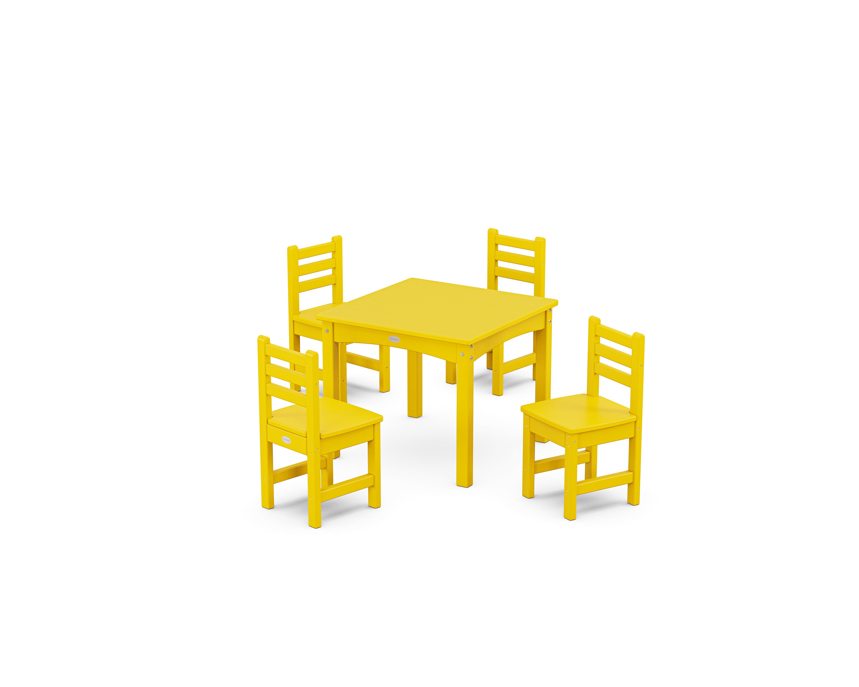 POLYWOOD Lakeside Toddler 5-Piece Dining Set in Lemon