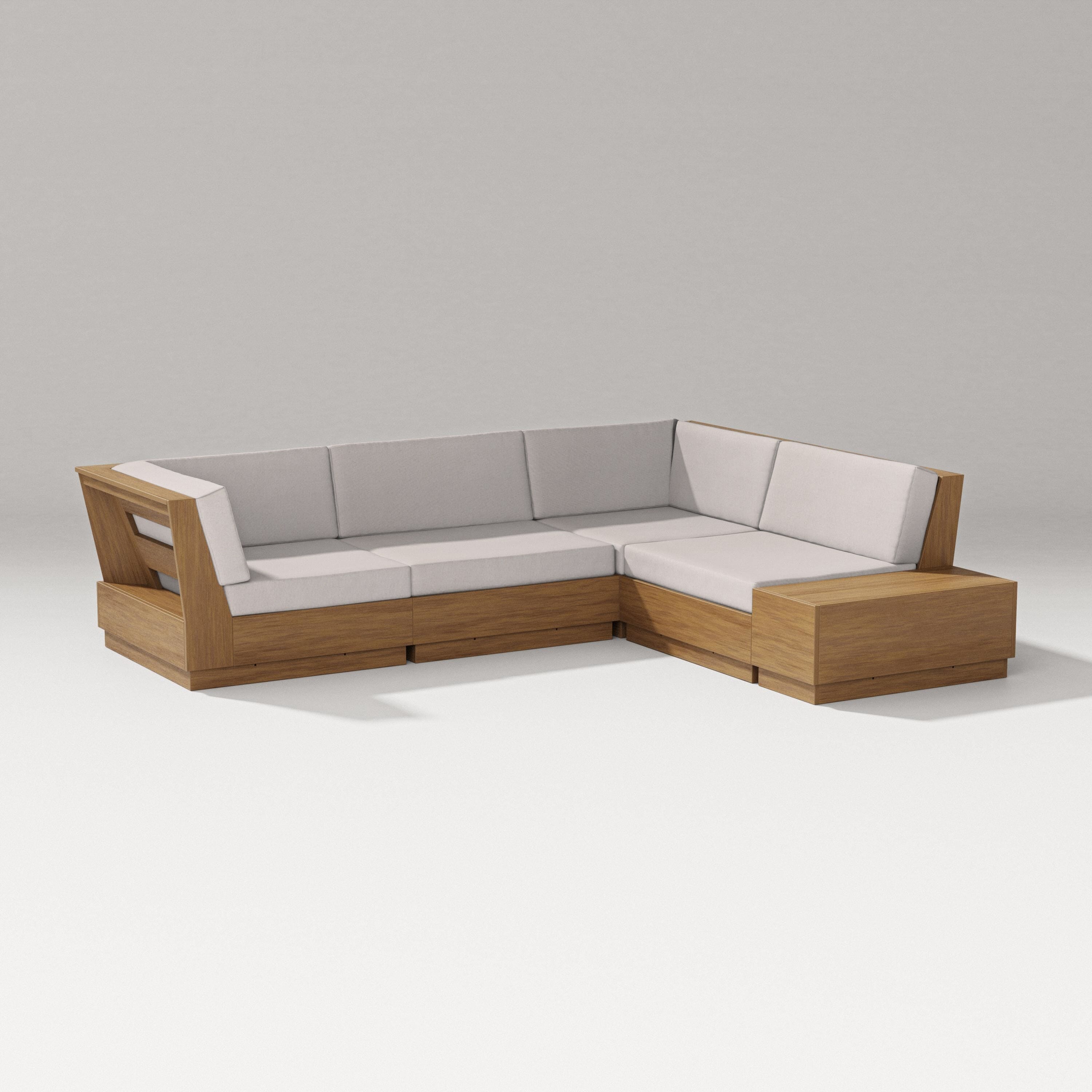 PW Designer Series Elevate Corner Sectional in Natural / Dune Burlap