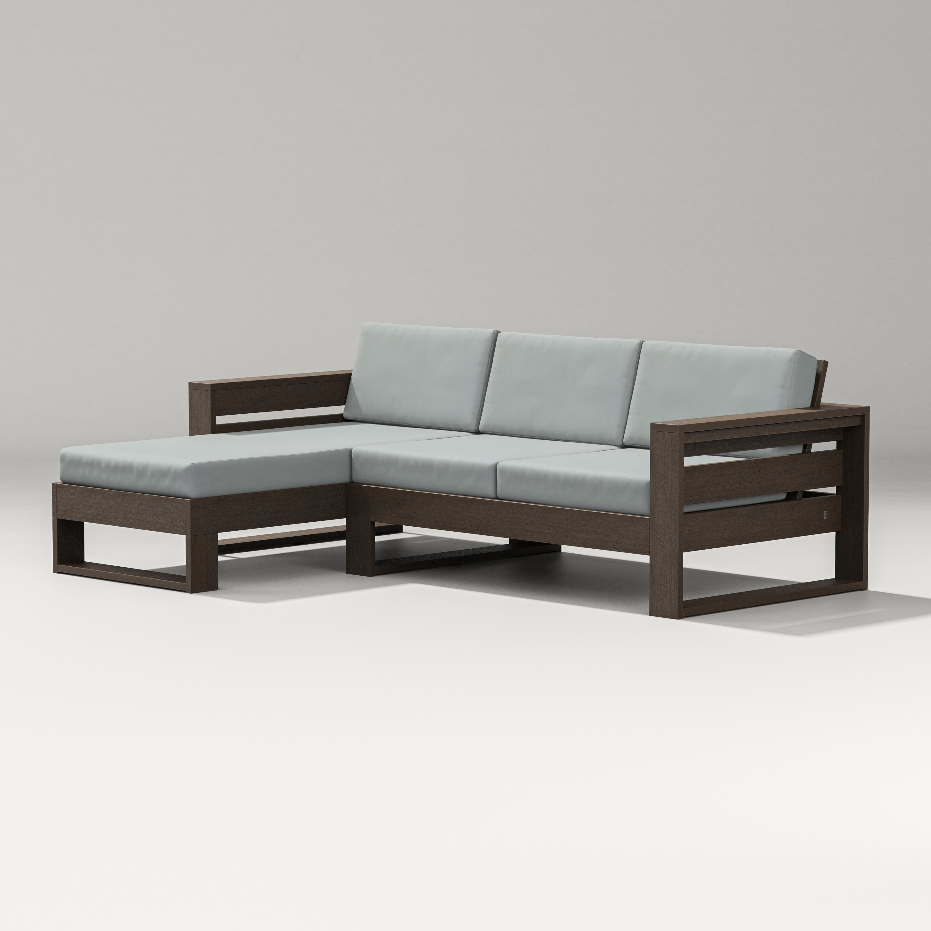 PW Designer Series Latitude Left Chaise Sectional in Kona / Spa