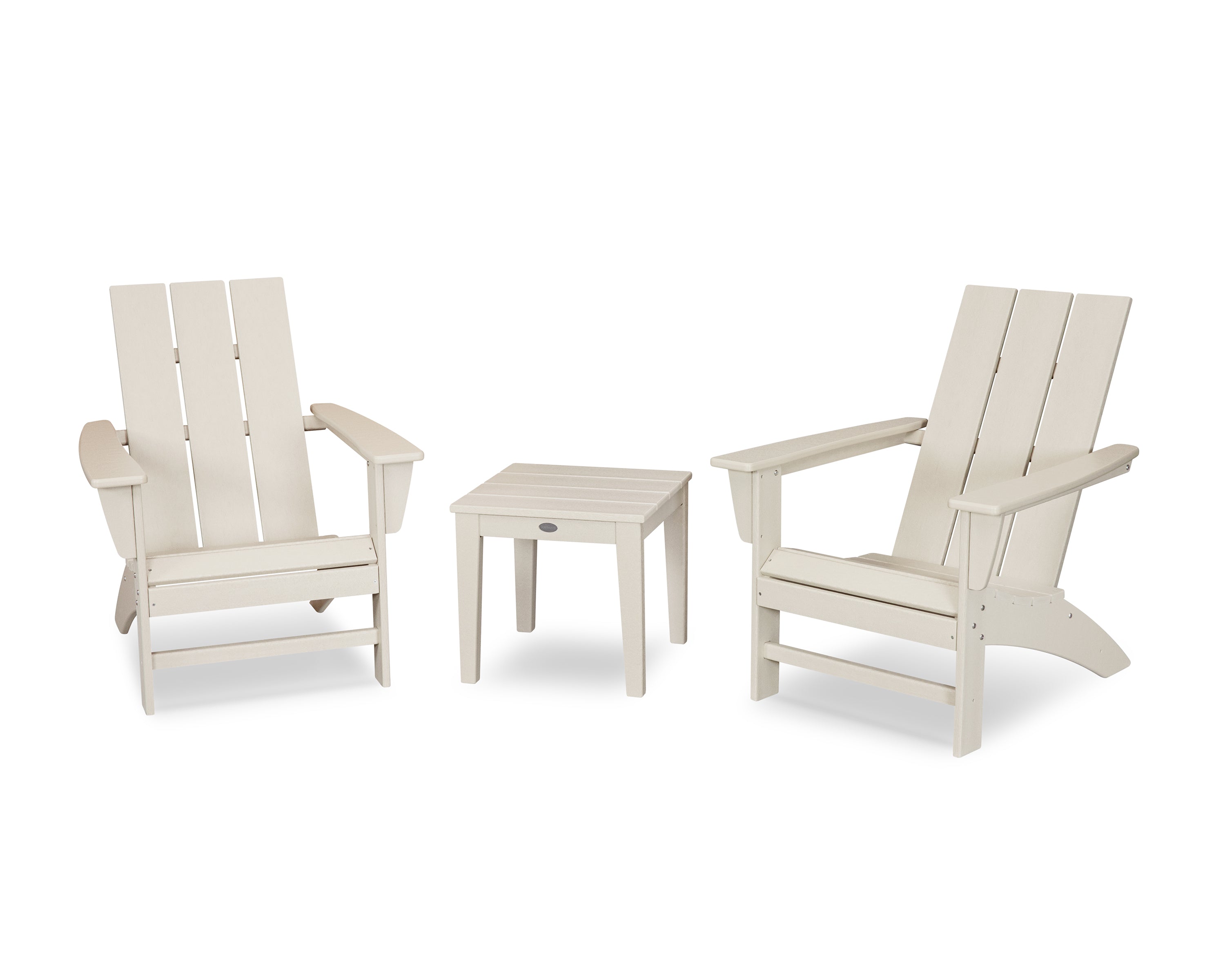 POLYWOOD Modern Adirondack 3-Piece Set in Sand
