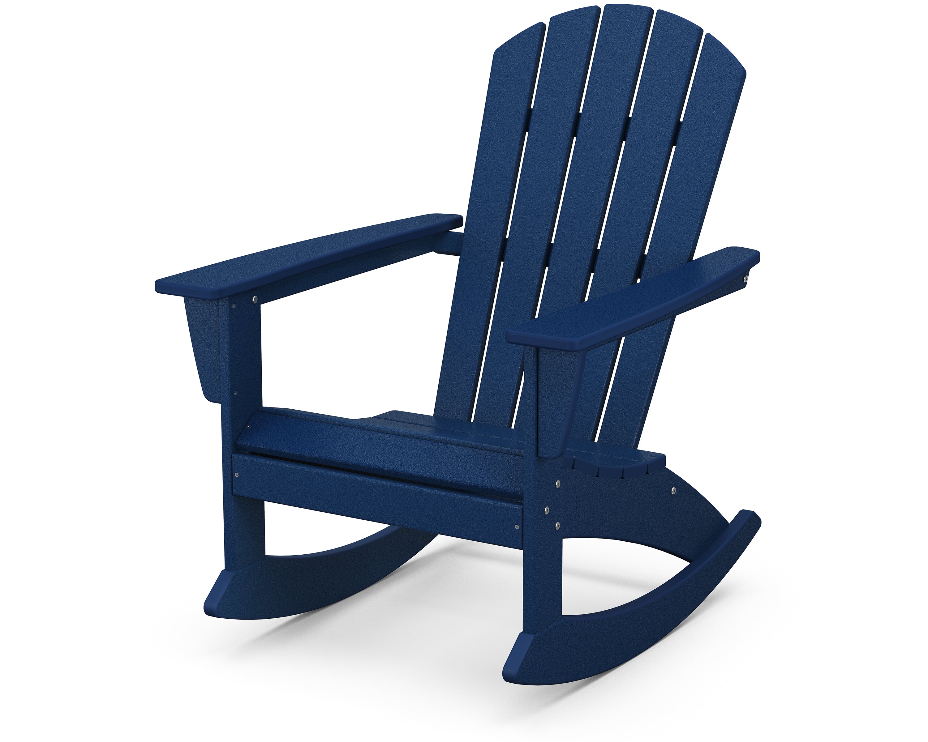 POLYWOOD Nautical Adirondack Rocking Chair in Navy