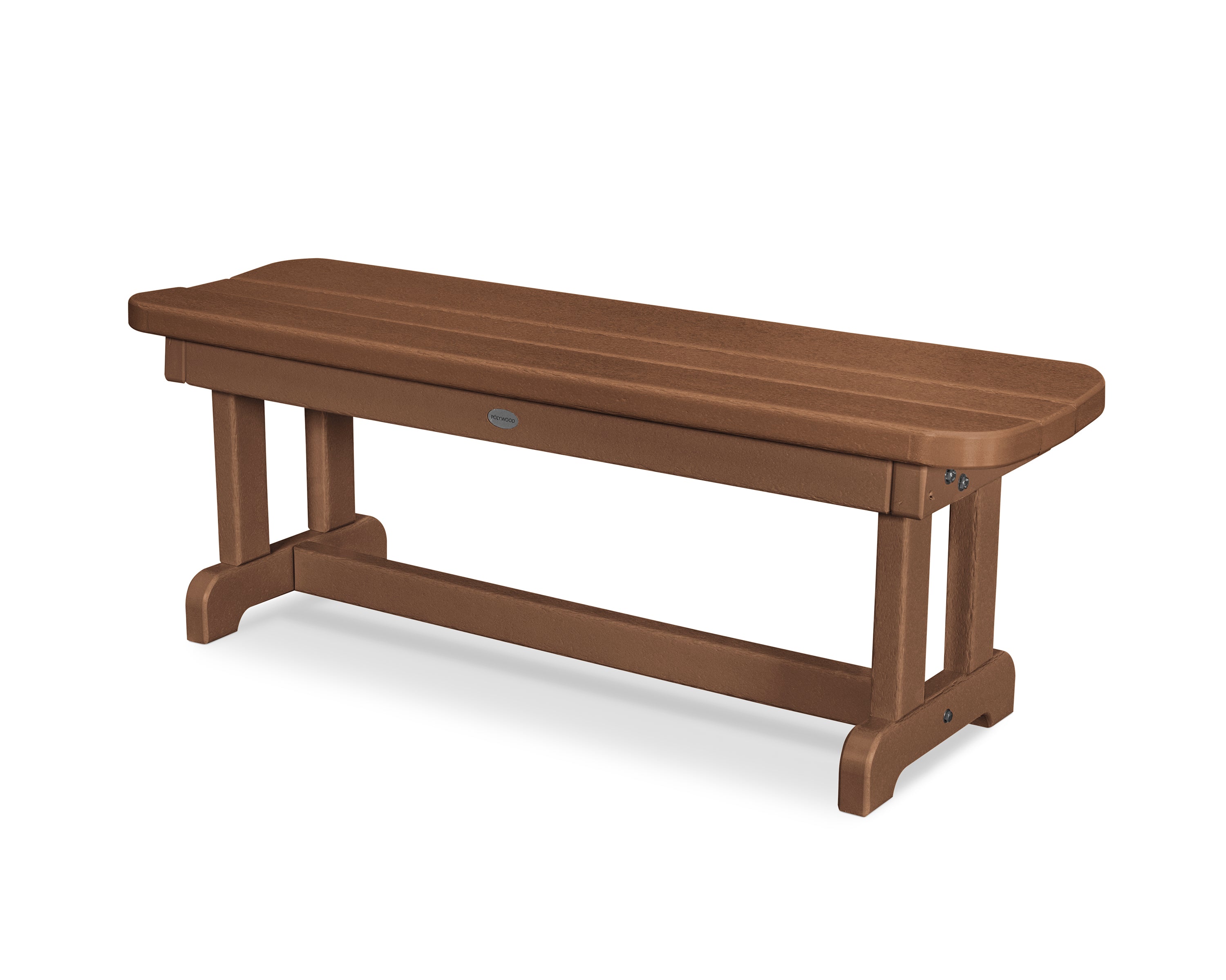 POLYWOOD Park 48" Backless Bench in Teak