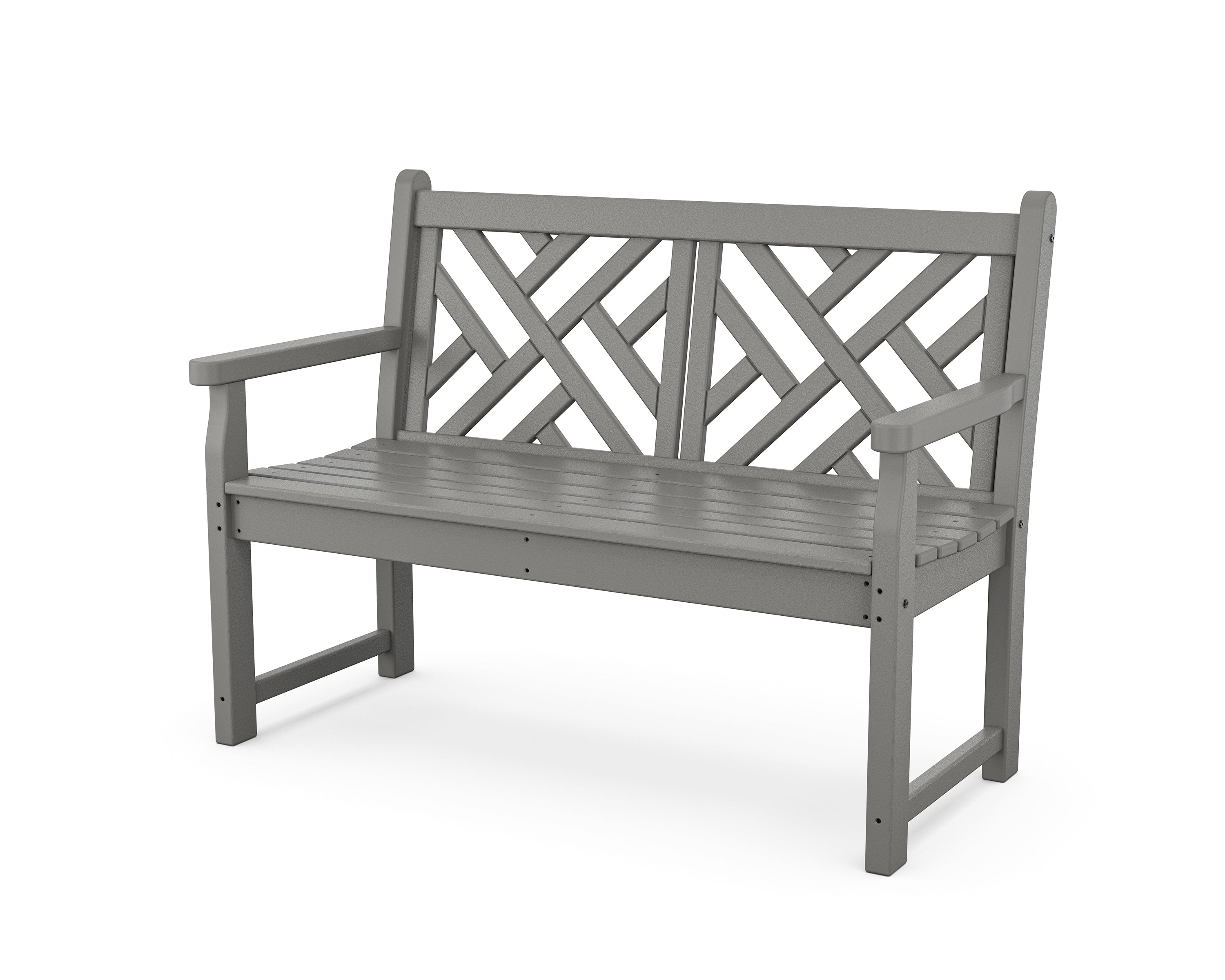 POLYWOOD Chippendale 48" Bench in Slate Grey