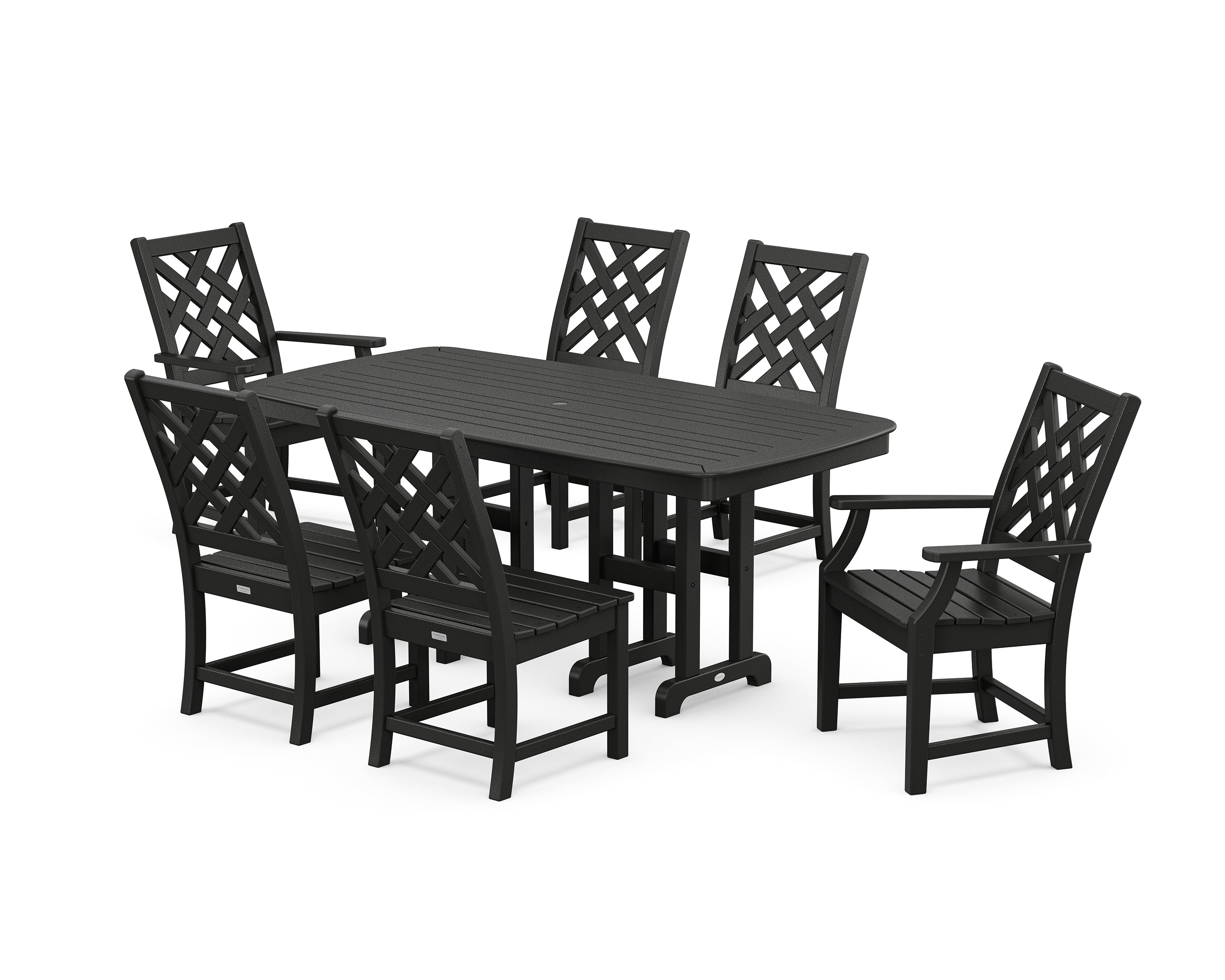 Country Living Wovendale 7-Piece Dining Set in Black