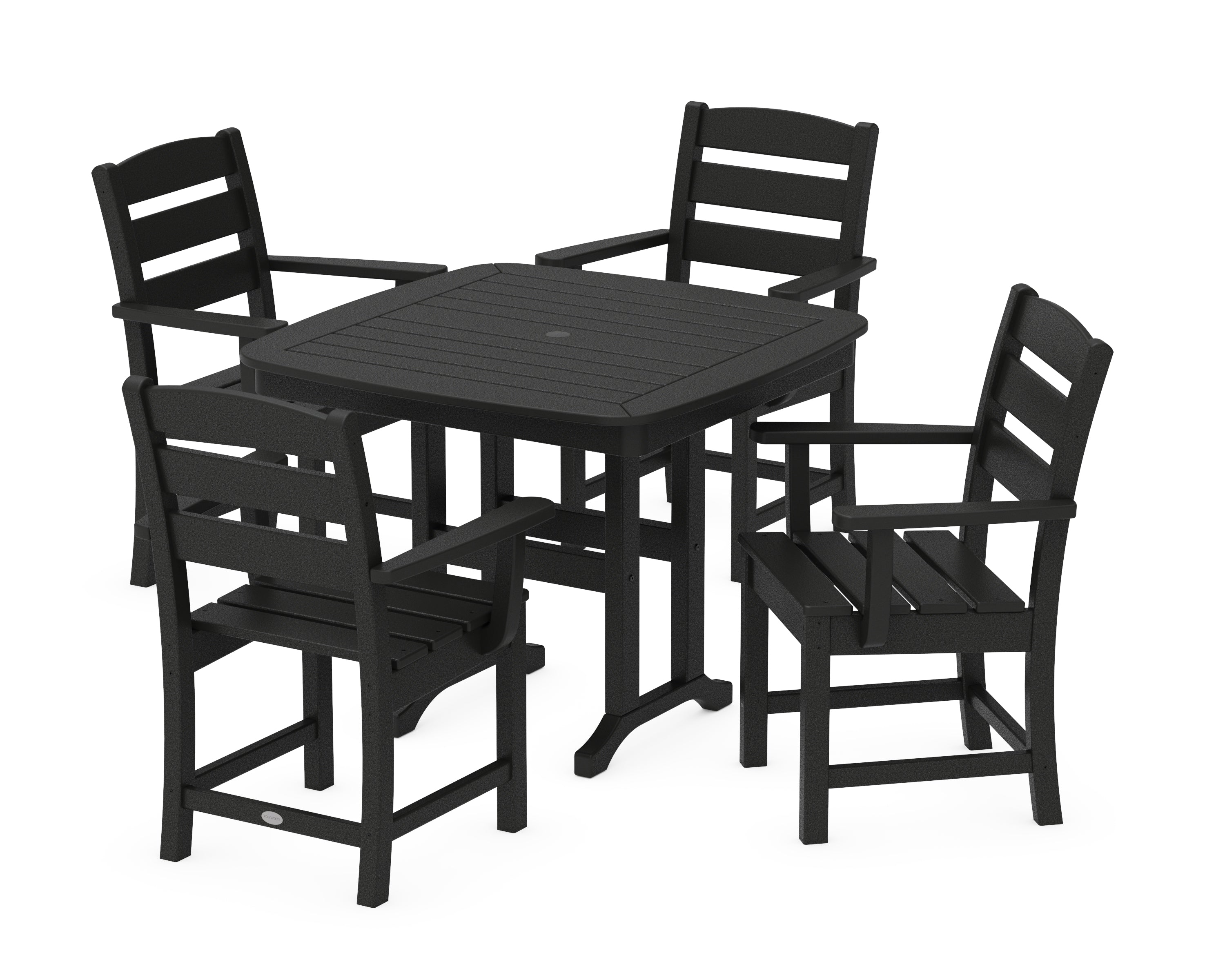 POLYWOOD Lakeside 5-Piece Dining Set in Black