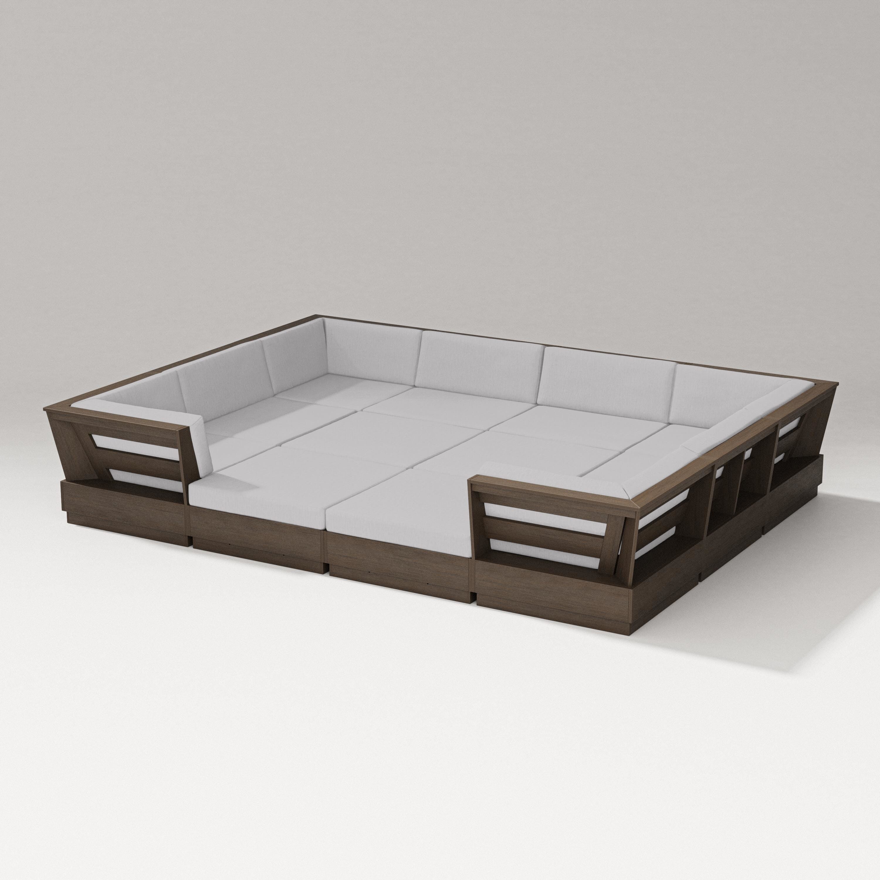 PW Designer Series Elevate 12-Piece Pit Sectional in Kona / Granite