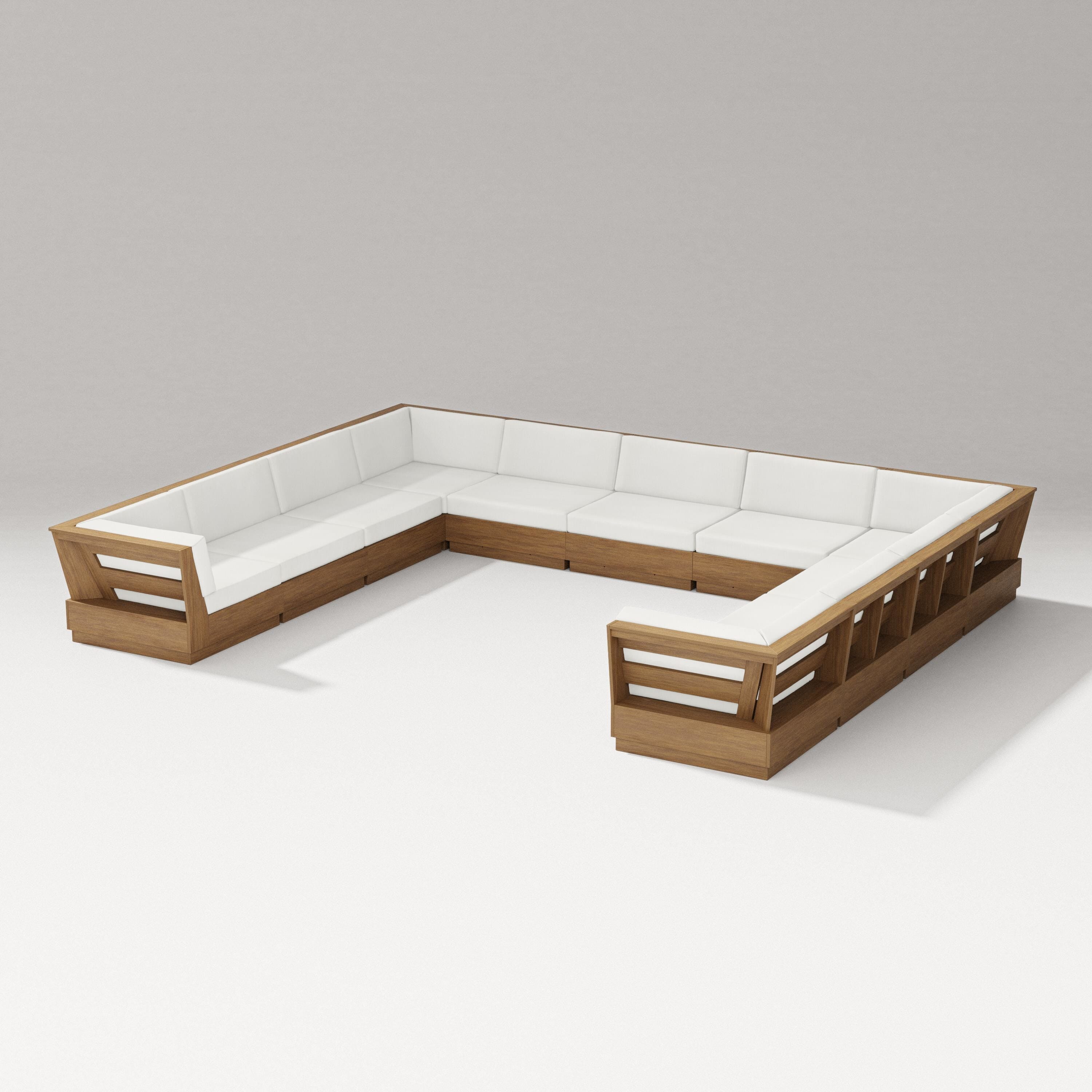 PW Designer Series Elevate Large U-Shaped Sectional in Natural / Natural Linen