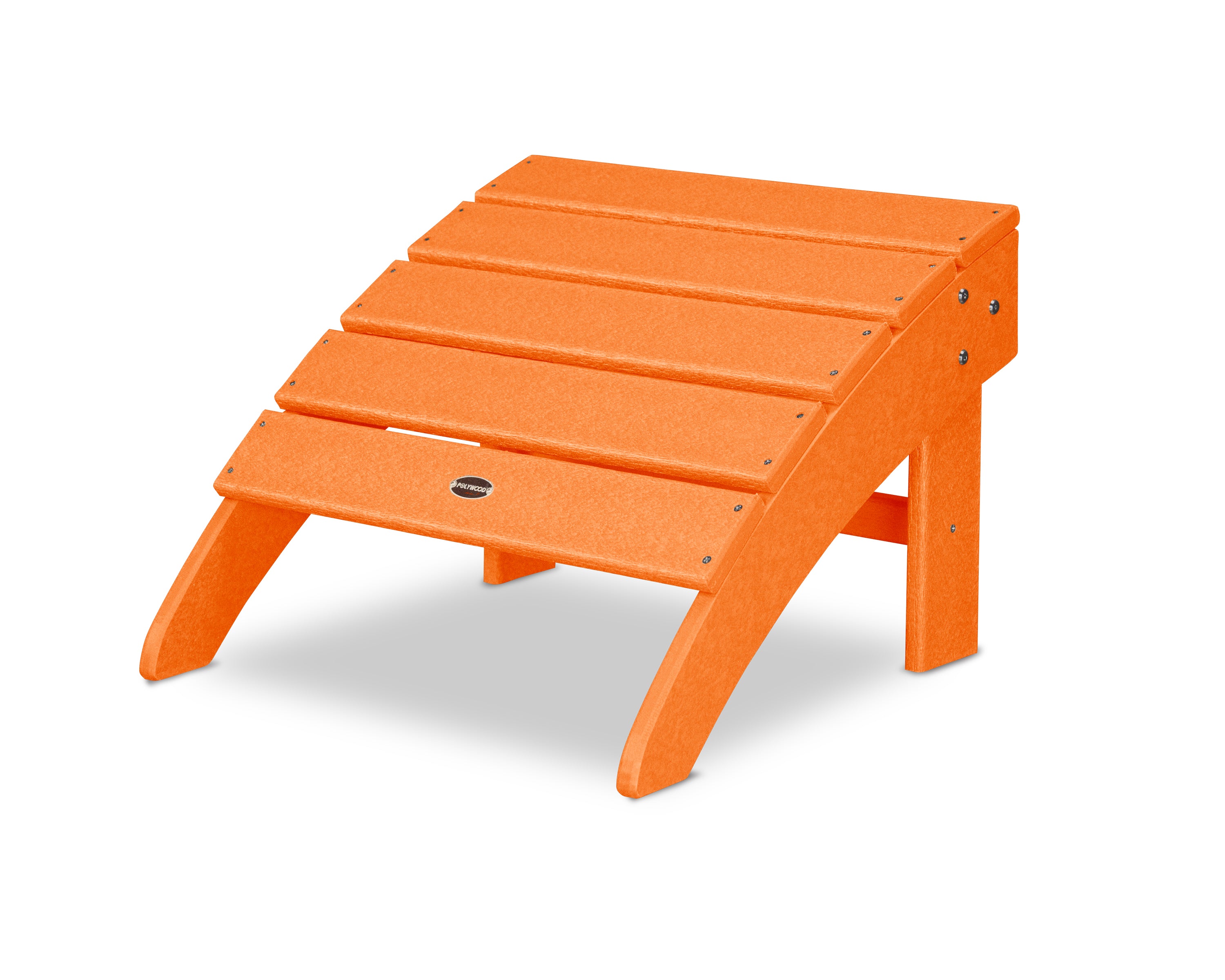 POLYWOOD Palm Coast Ottoman in Tangerine