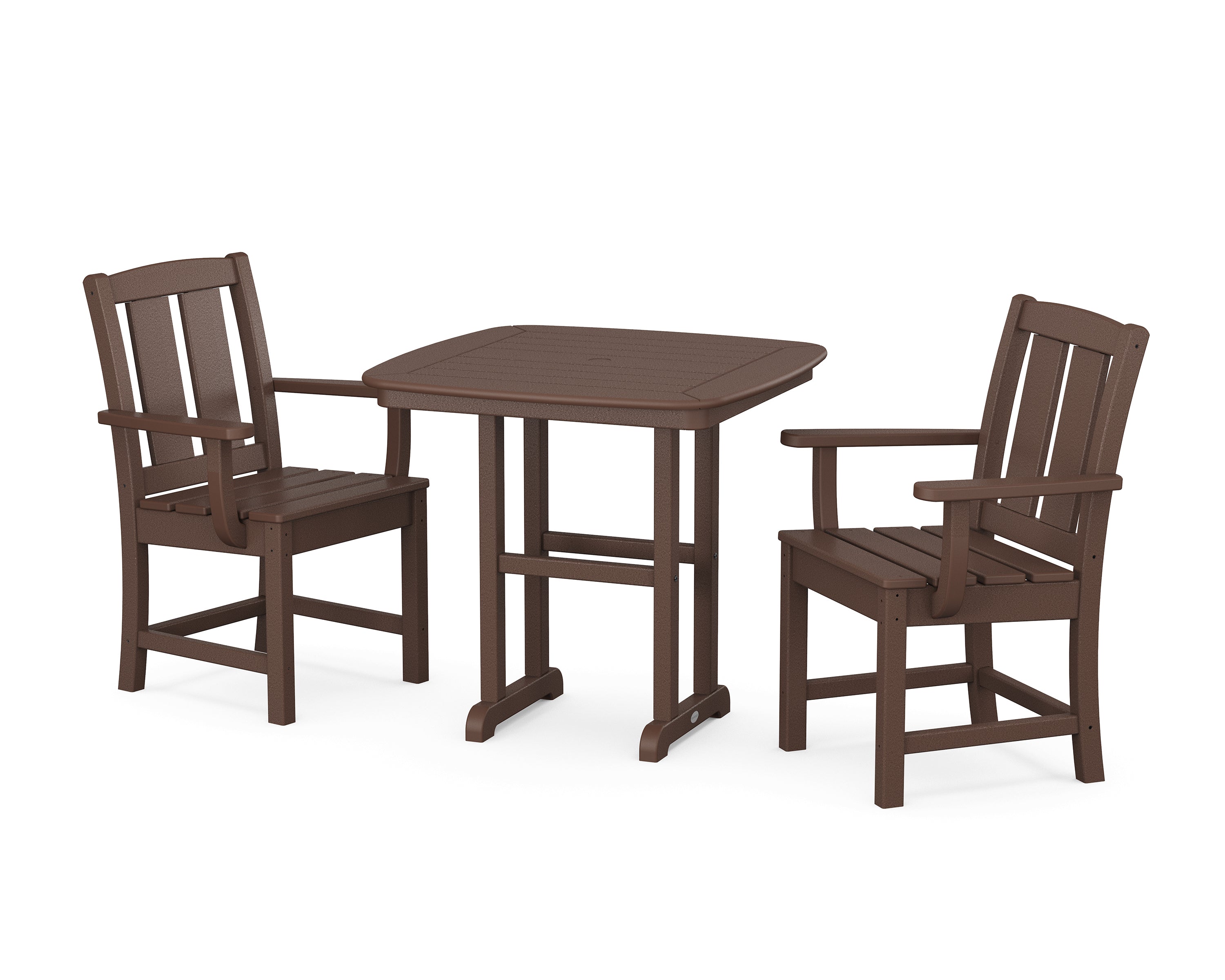 POLYWOOD Mission 3-Piece Dining Set in Mahogany