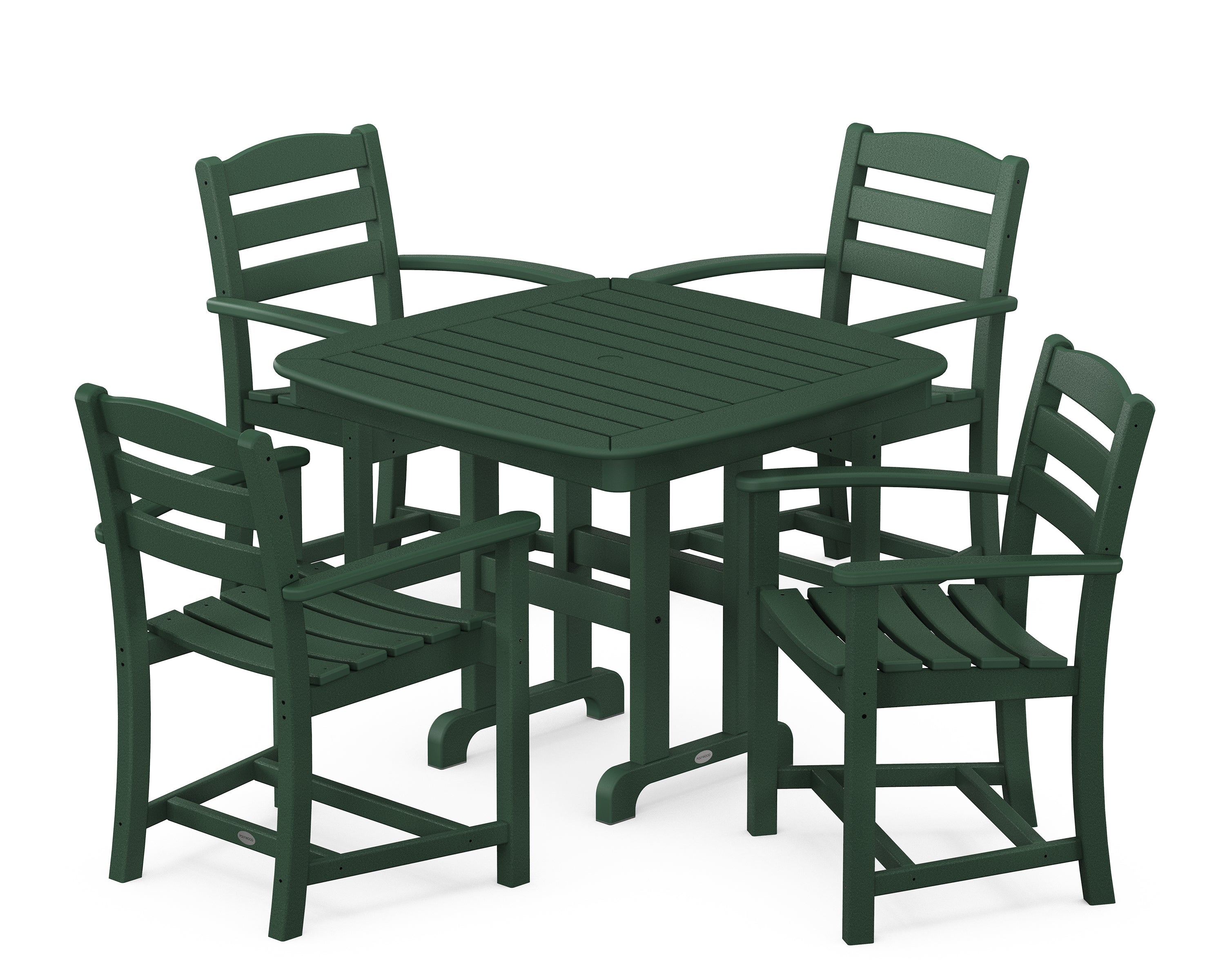 POLYWOOD La Casa Café 5-Piece Dining Set in Green