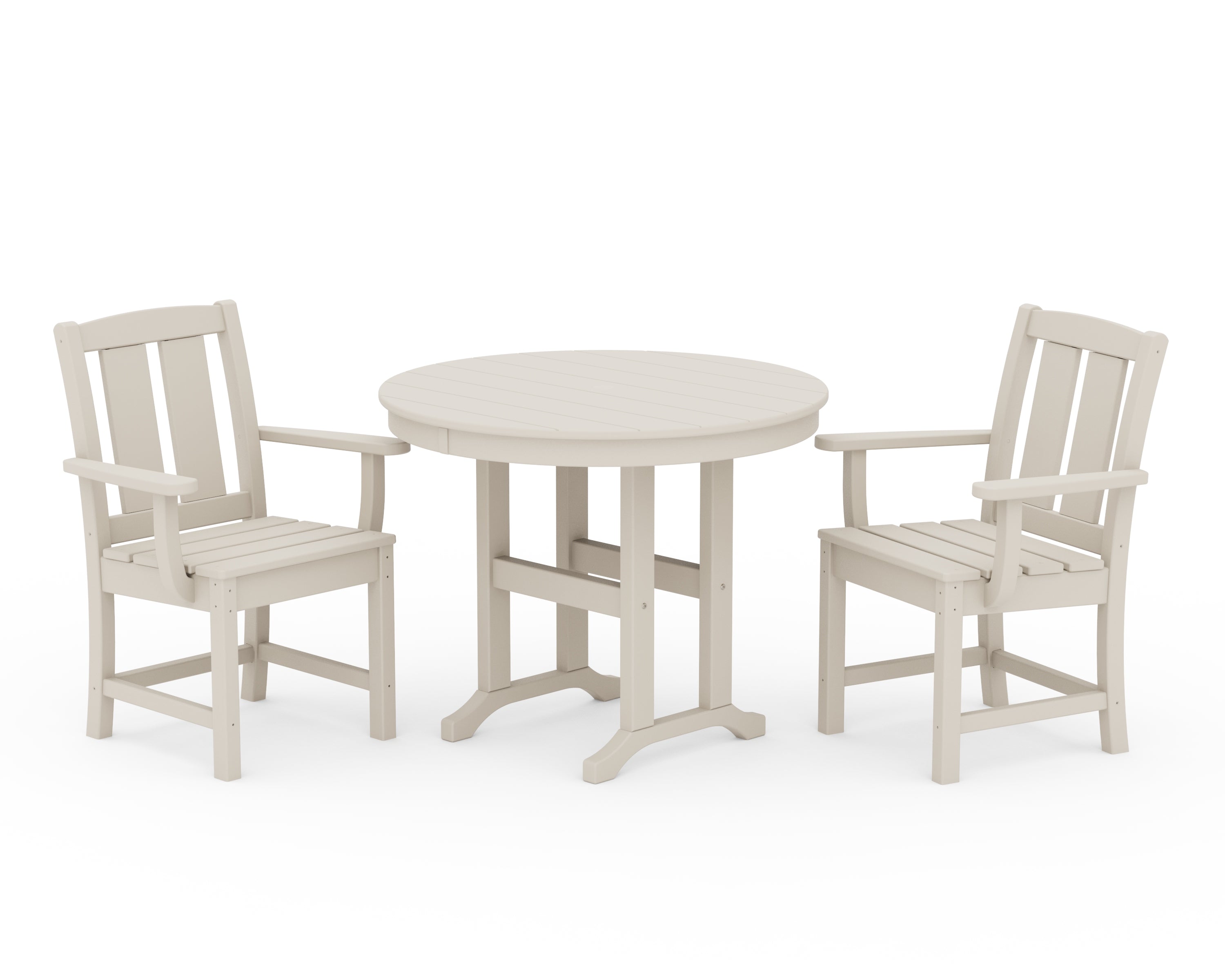 POLYWOOD Mission 3-Piece Farmhouse Dining Set in Sand