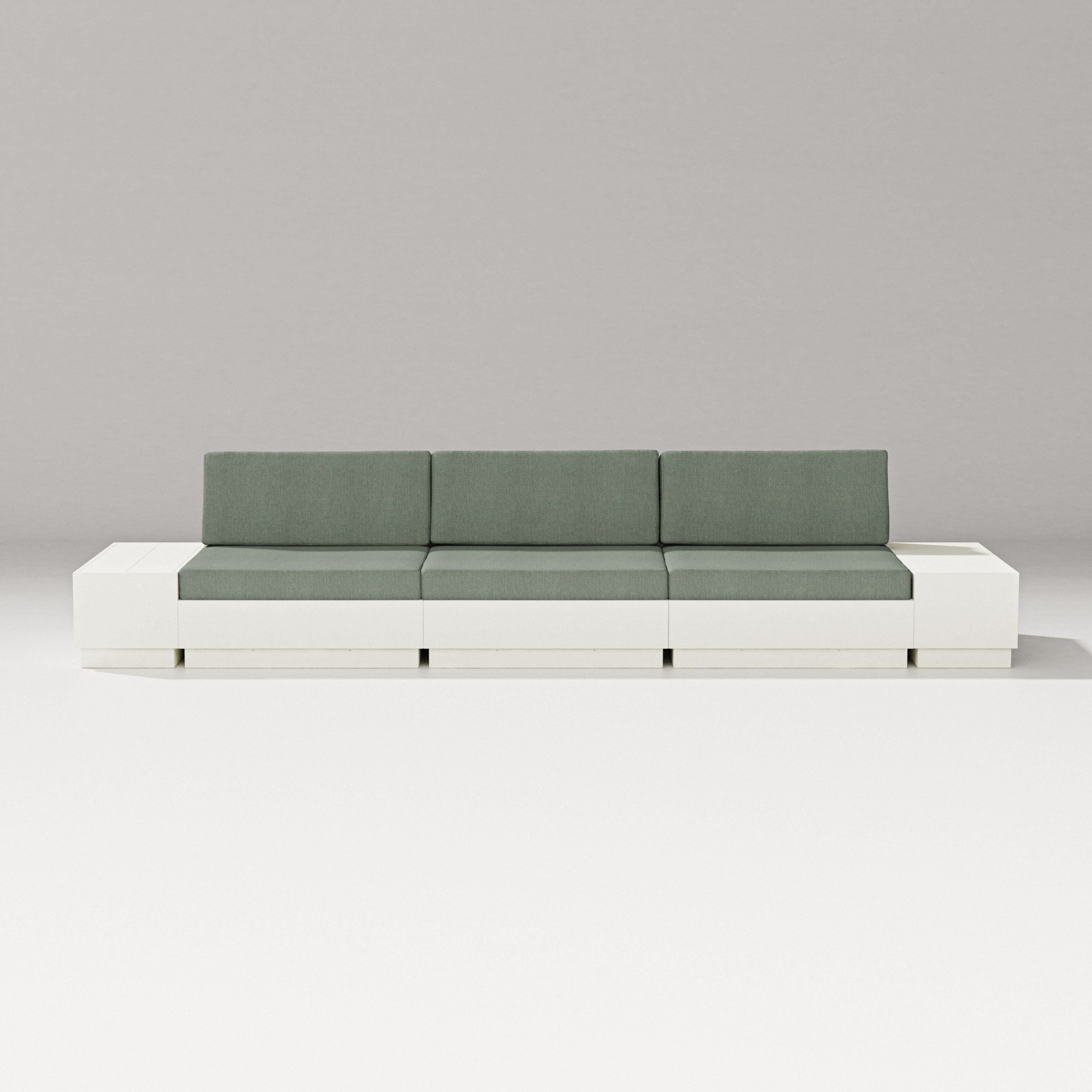 PW Designer Series Elevate Straight Sectional in Vintage White / Cast Sage