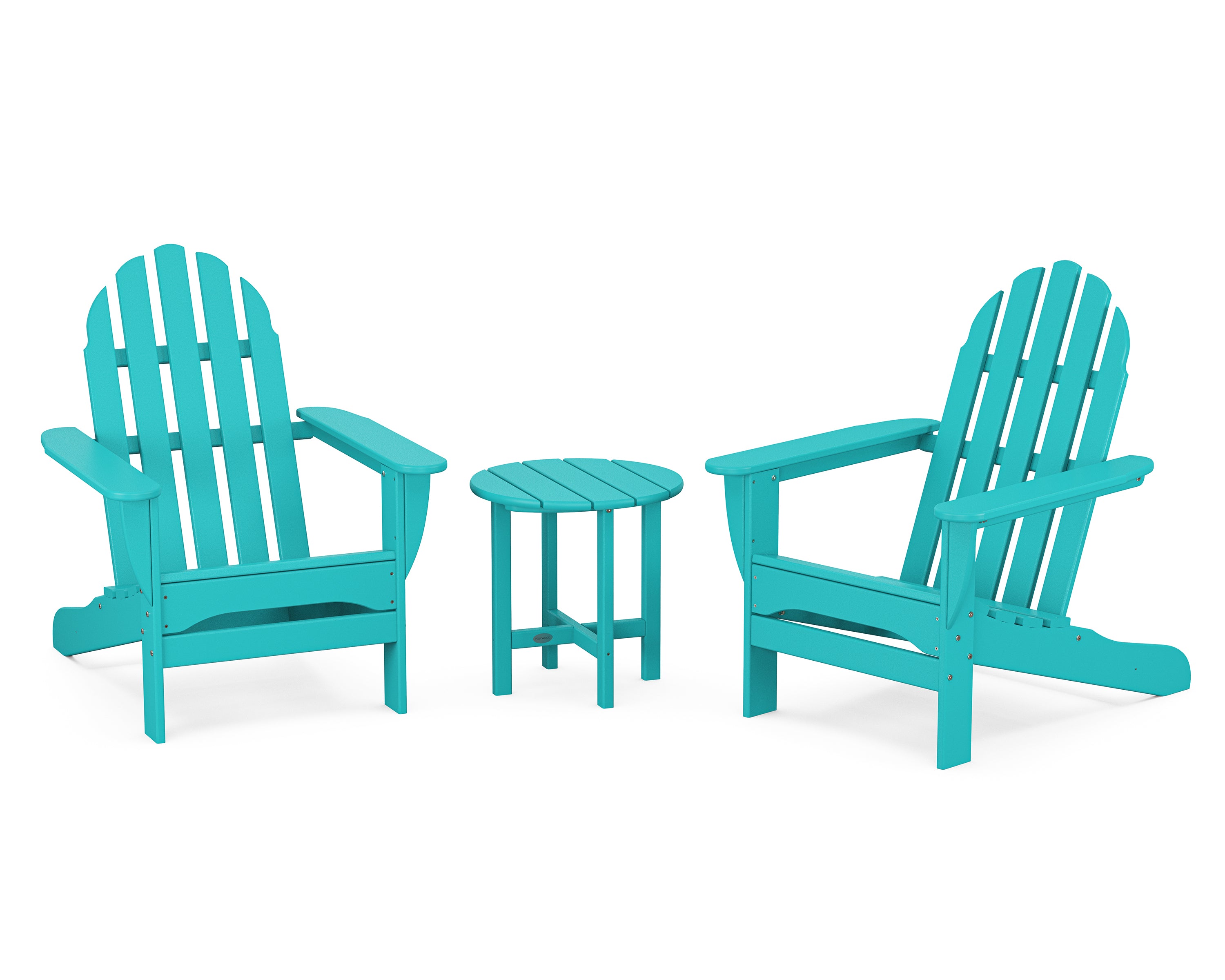 POLYWOOD Classic Adirondack 3-Piece Set in Aruba