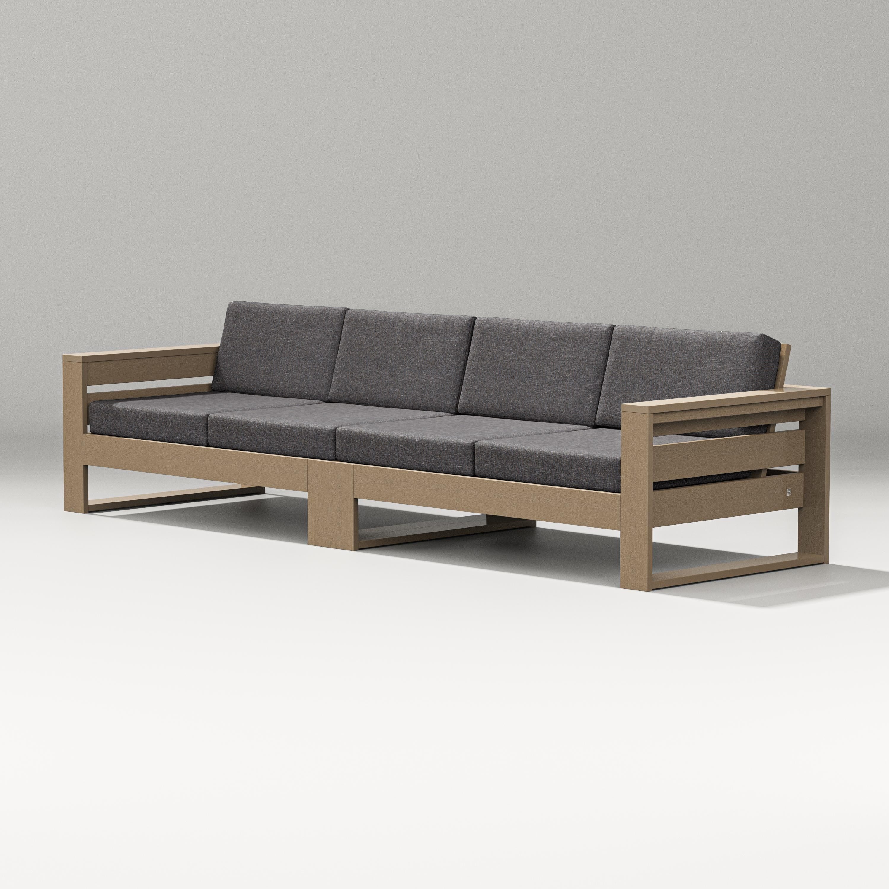 PW Designer Series Latitude Straight Sectional in Vintage Sahara / Ash Charcoal