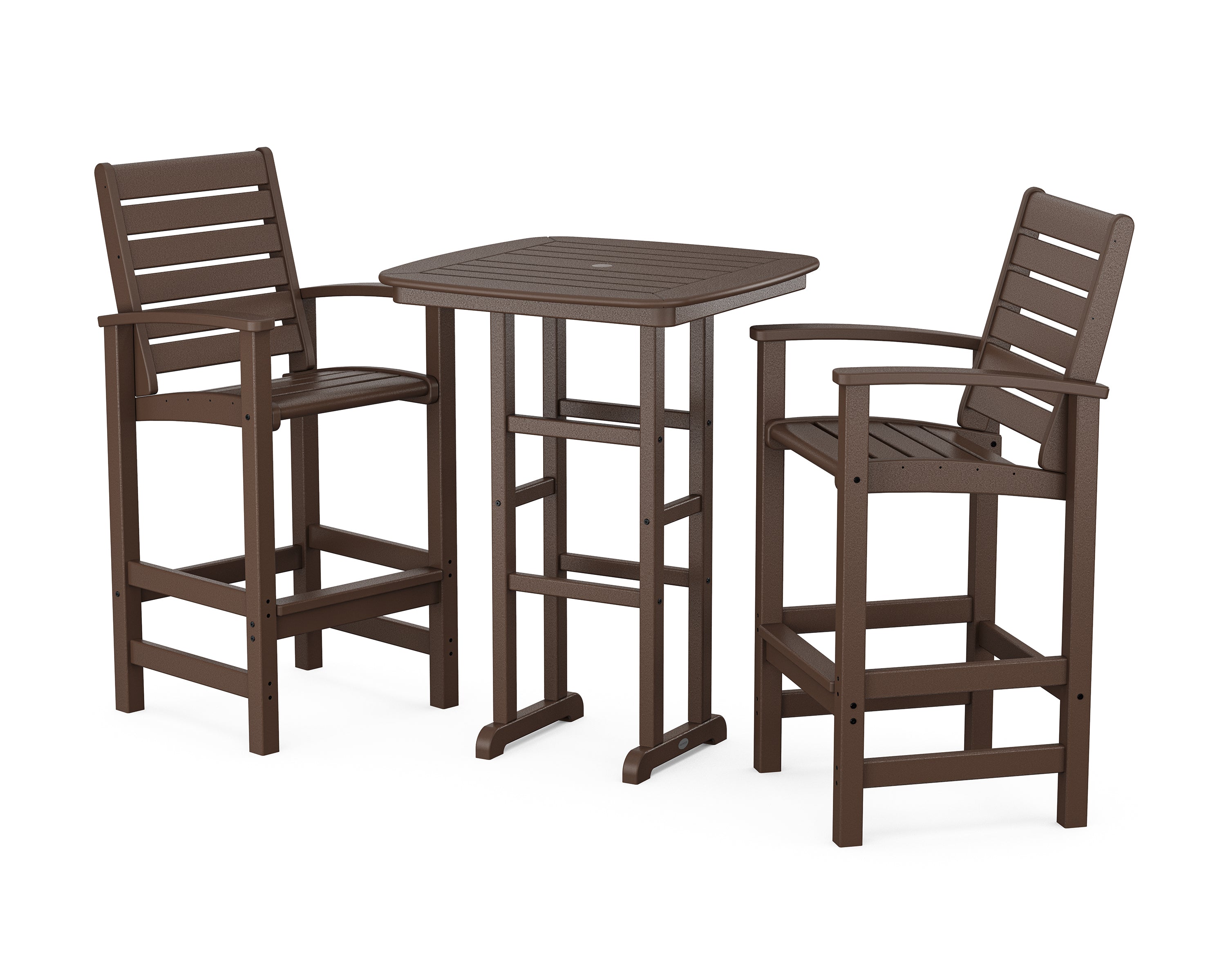 POLYWOOD Signature 3-Piece Bar Set in Mahogany