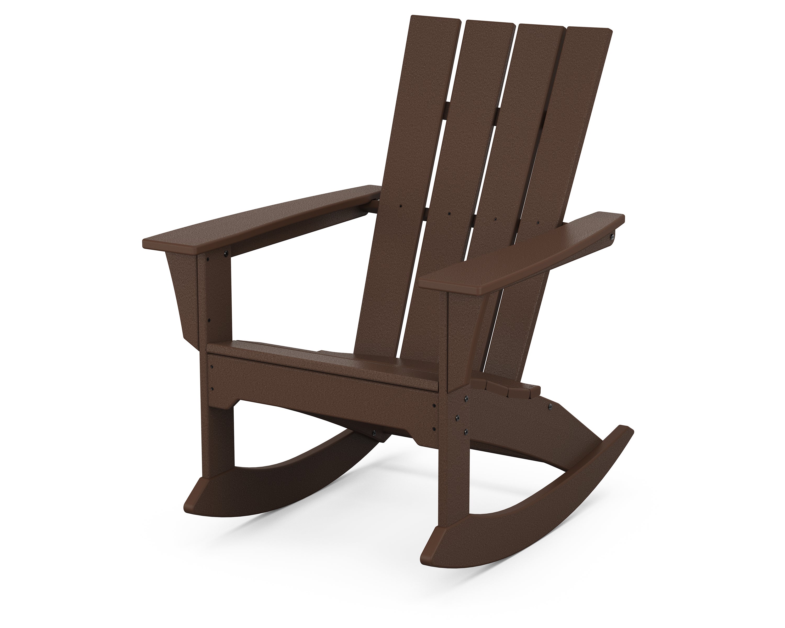 POLYWOOD Quattro Adirondack Rocking Chair in Mahogany