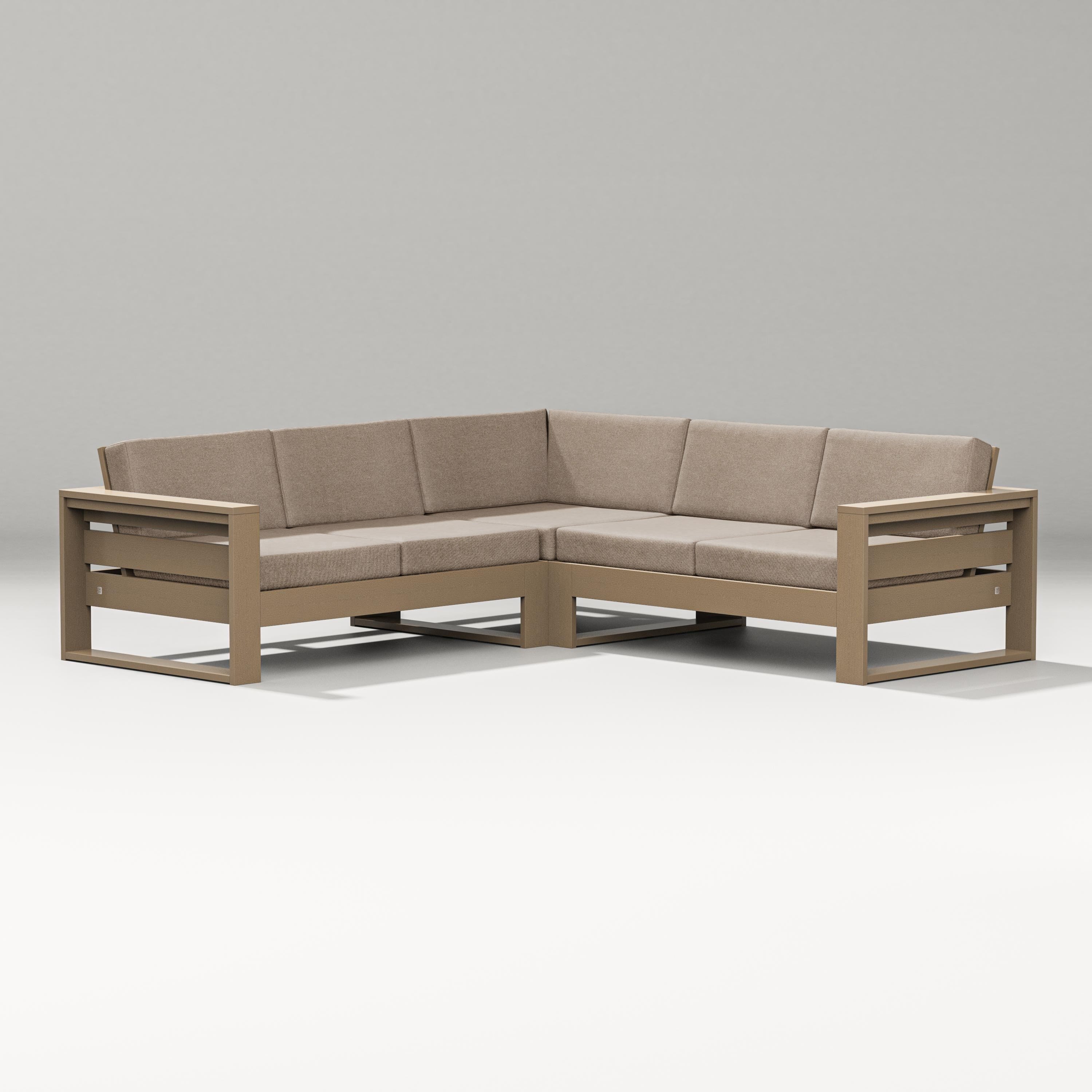 PW Designer Series Latitude Corner Sectional in Vintage Sahara / Spiced Burlap