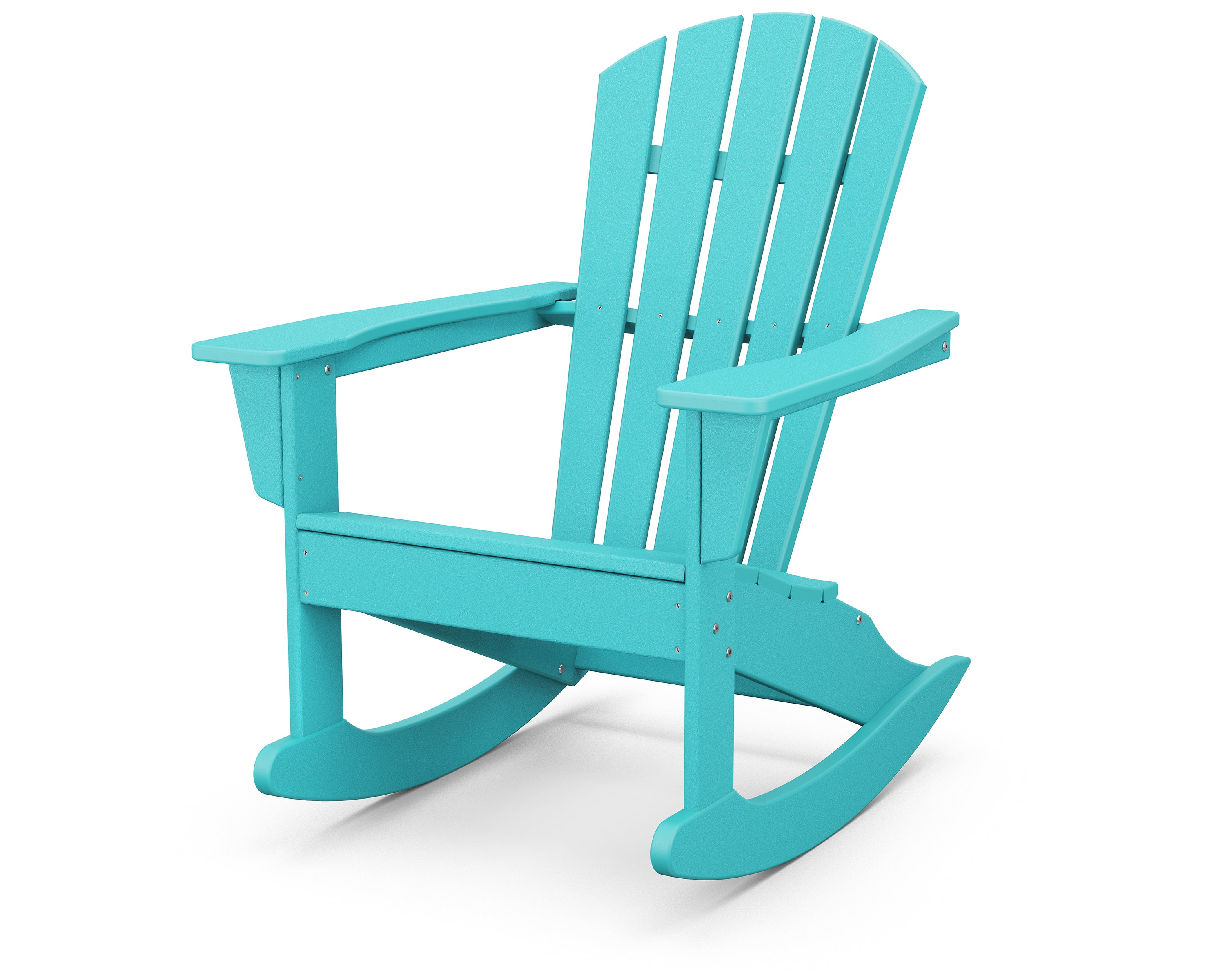 POLYWOOD Palm Coast Adirondack Rocking Chair in Aruba