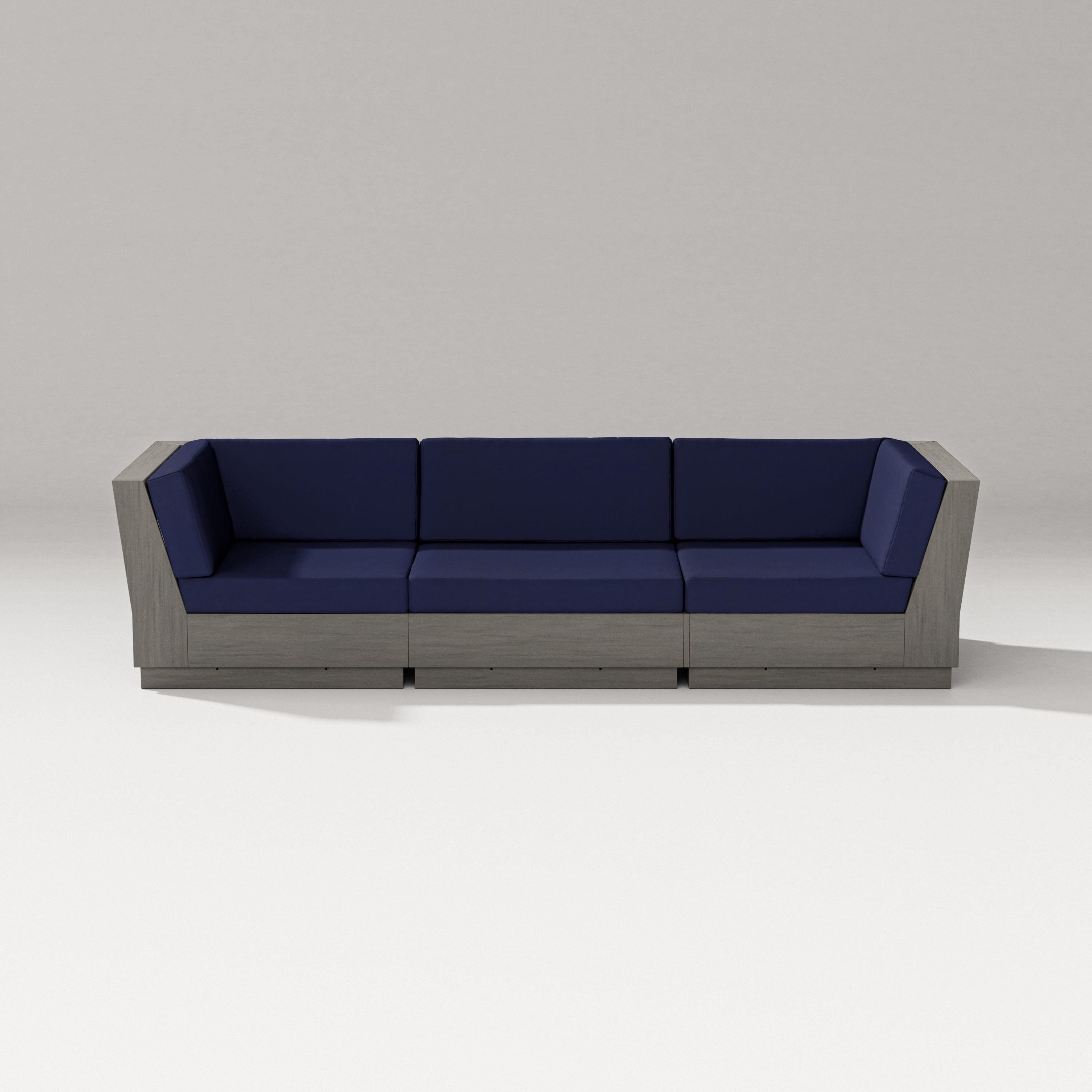 PW Designer Series Elevate Sofa Sectional in Driftwood / Navy