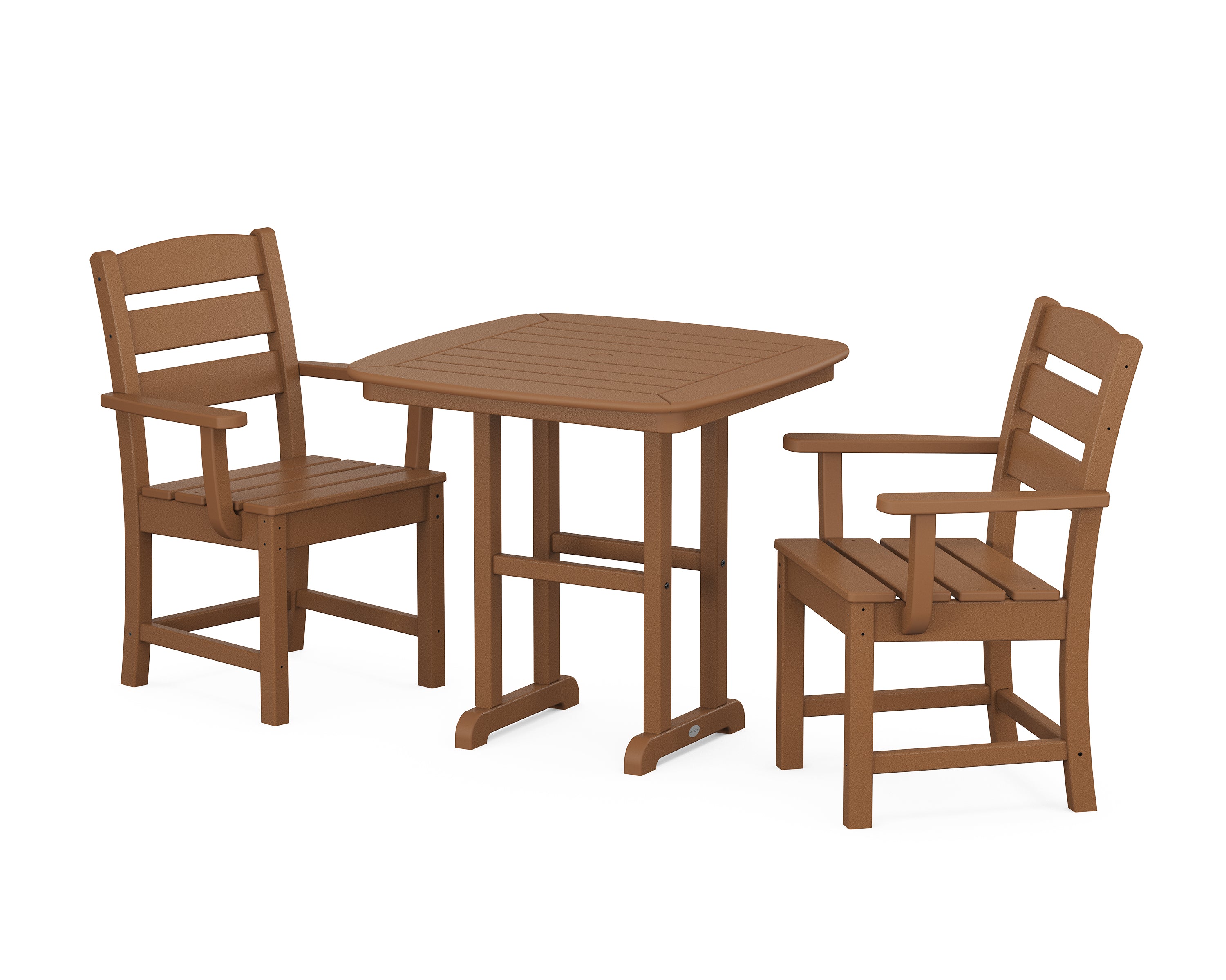 POLYWOOD® Lakeside 3-Piece Dining Set in Teak