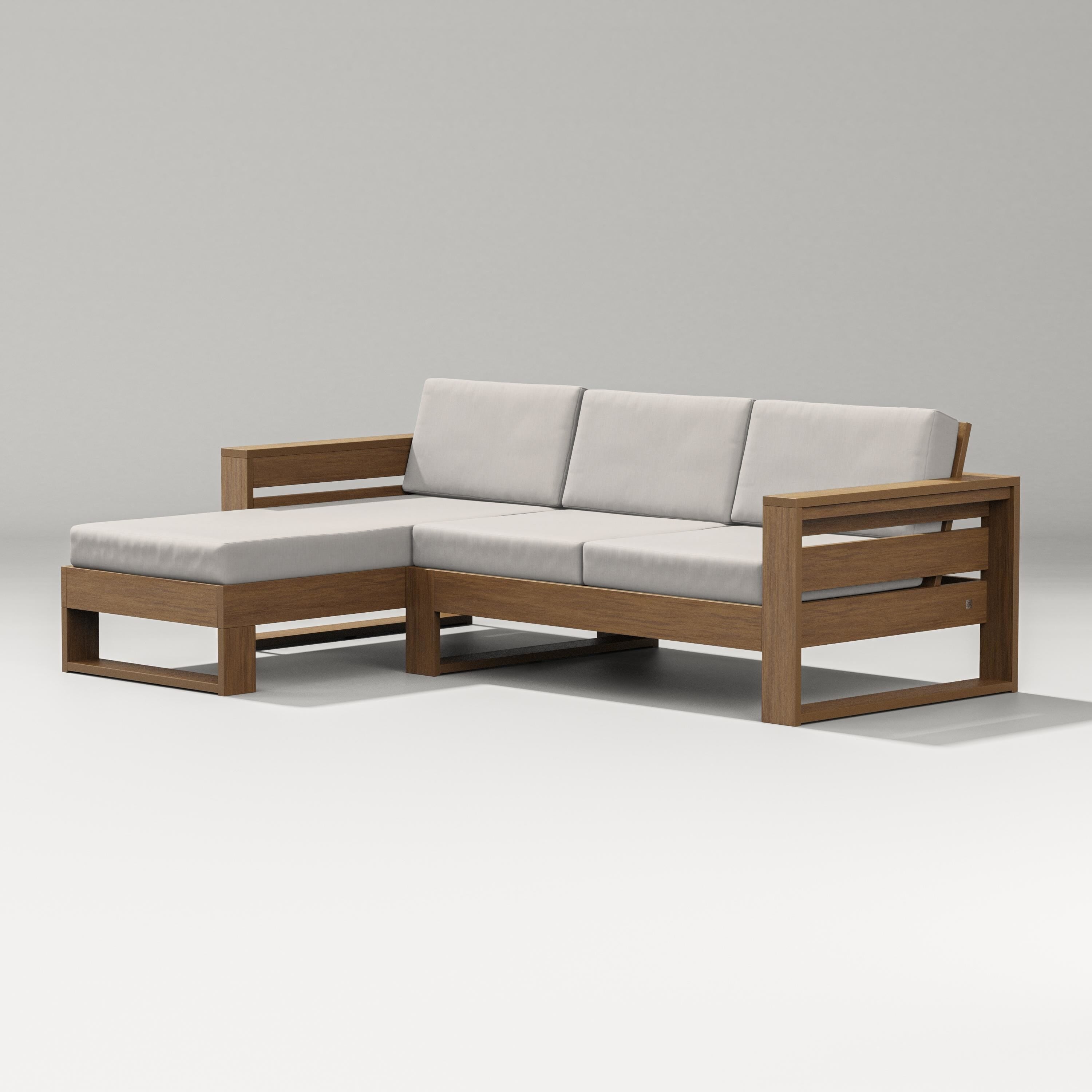 PW Designer Series Latitude Left Chaise Sectional in Natural / Cast Ash