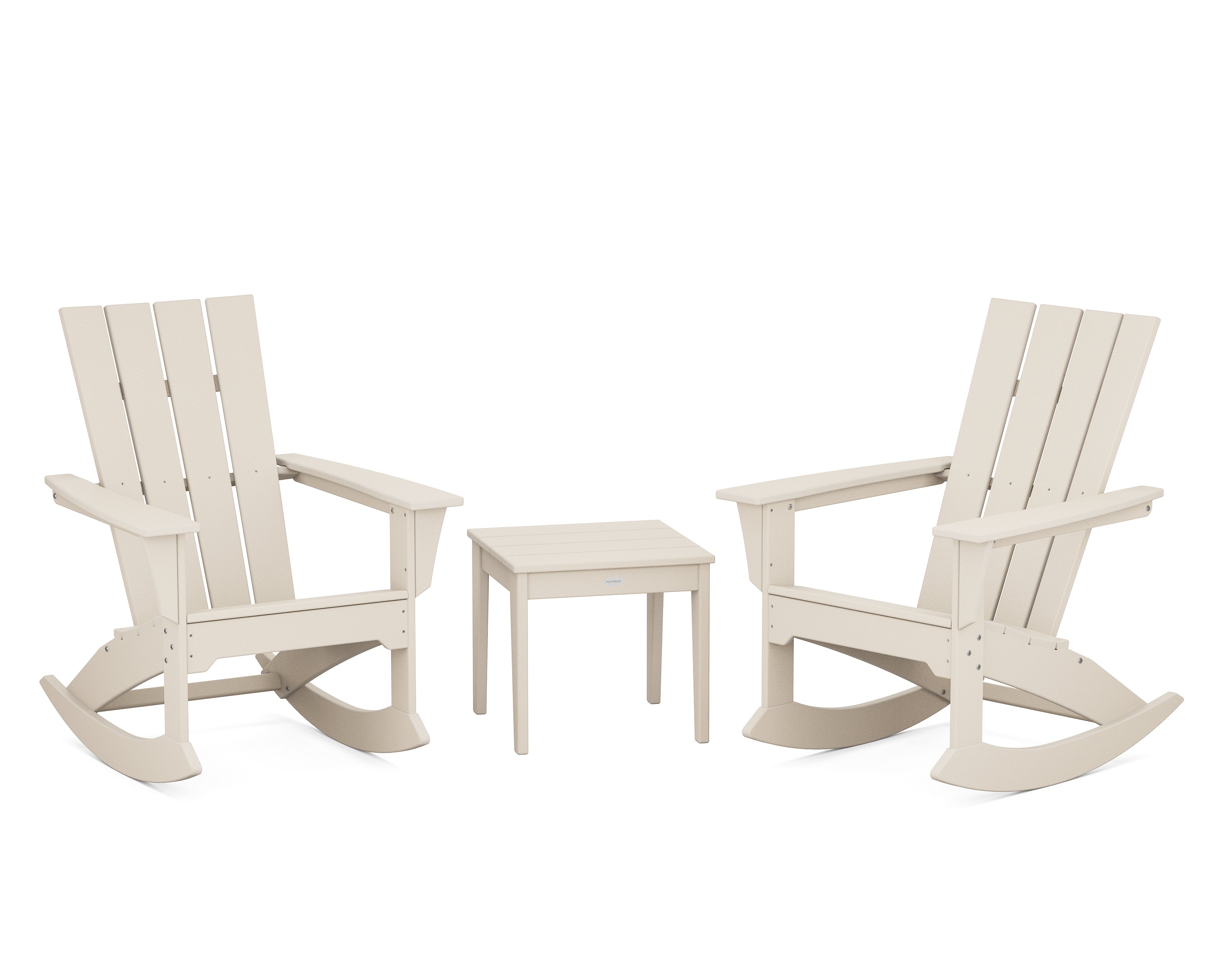 POLYWOOD® Quattro 3-Piece Rocker Set in Sand