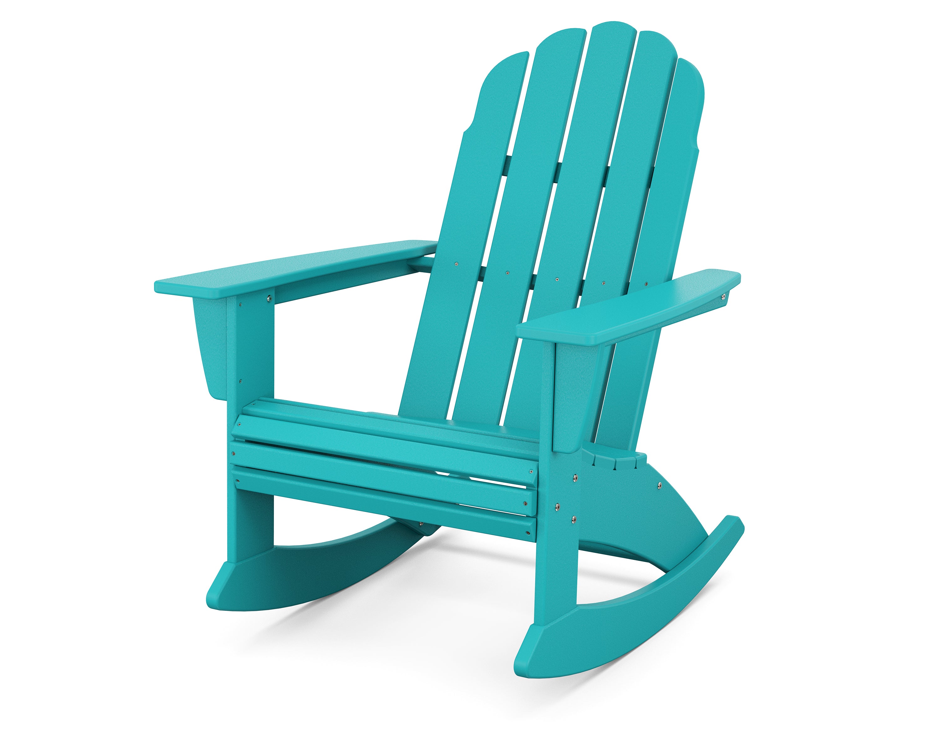 POLYWOOD Vineyard Curveback Adirondack Rocking Chair in Aruba