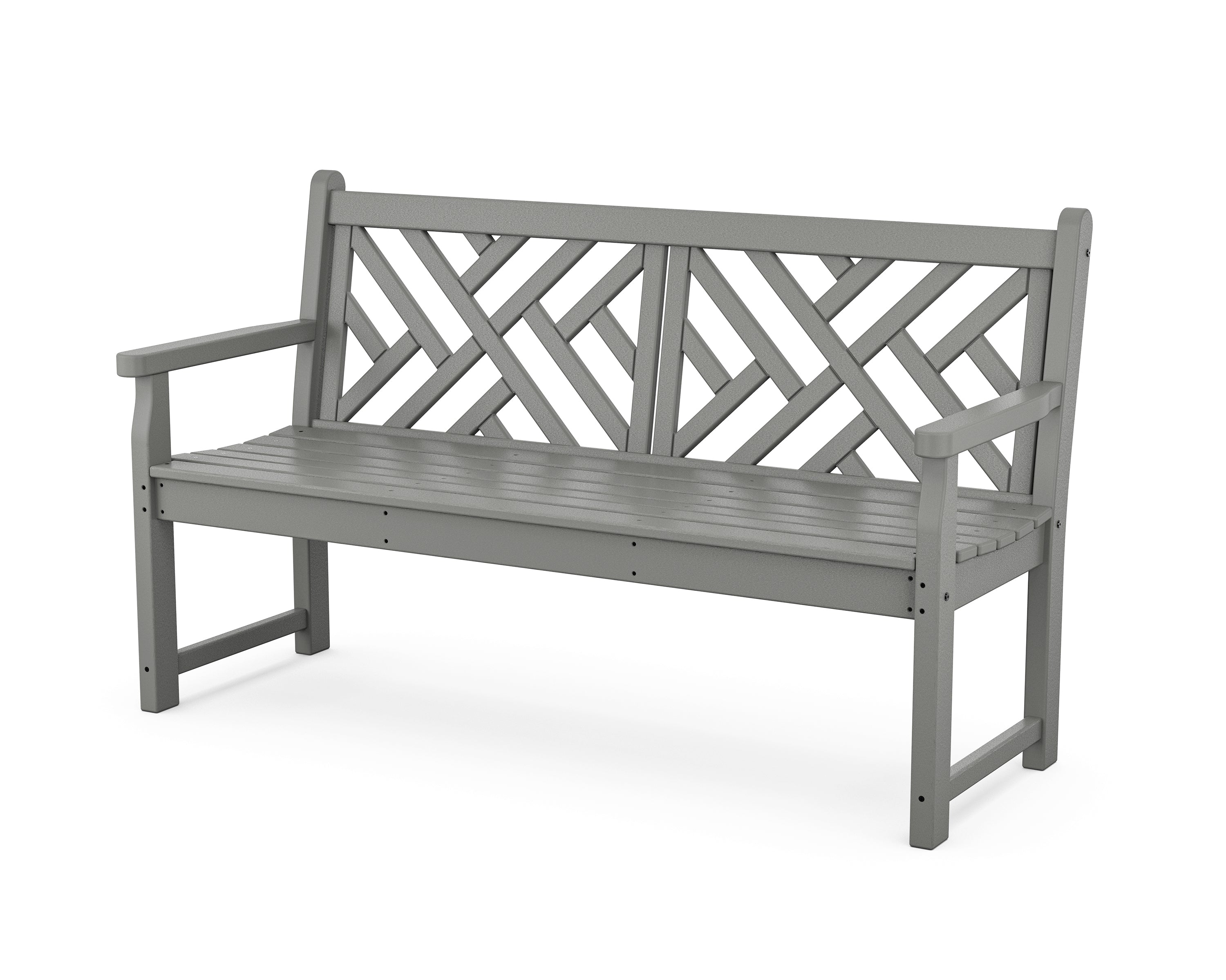 POLYWOOD Chippendale 60” Bench in Slate Grey